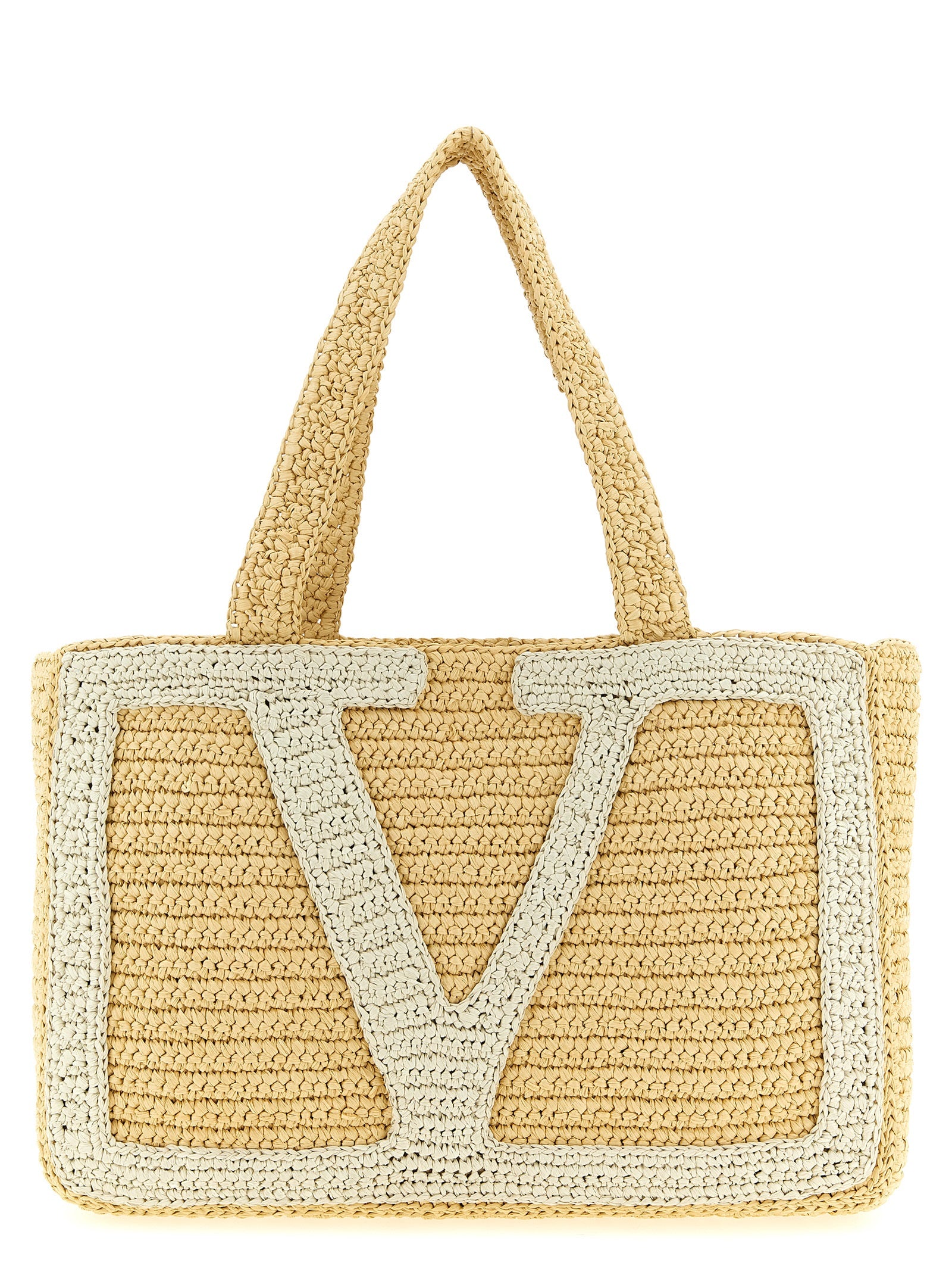 Valentino Garavani White Viscose Tote Bag