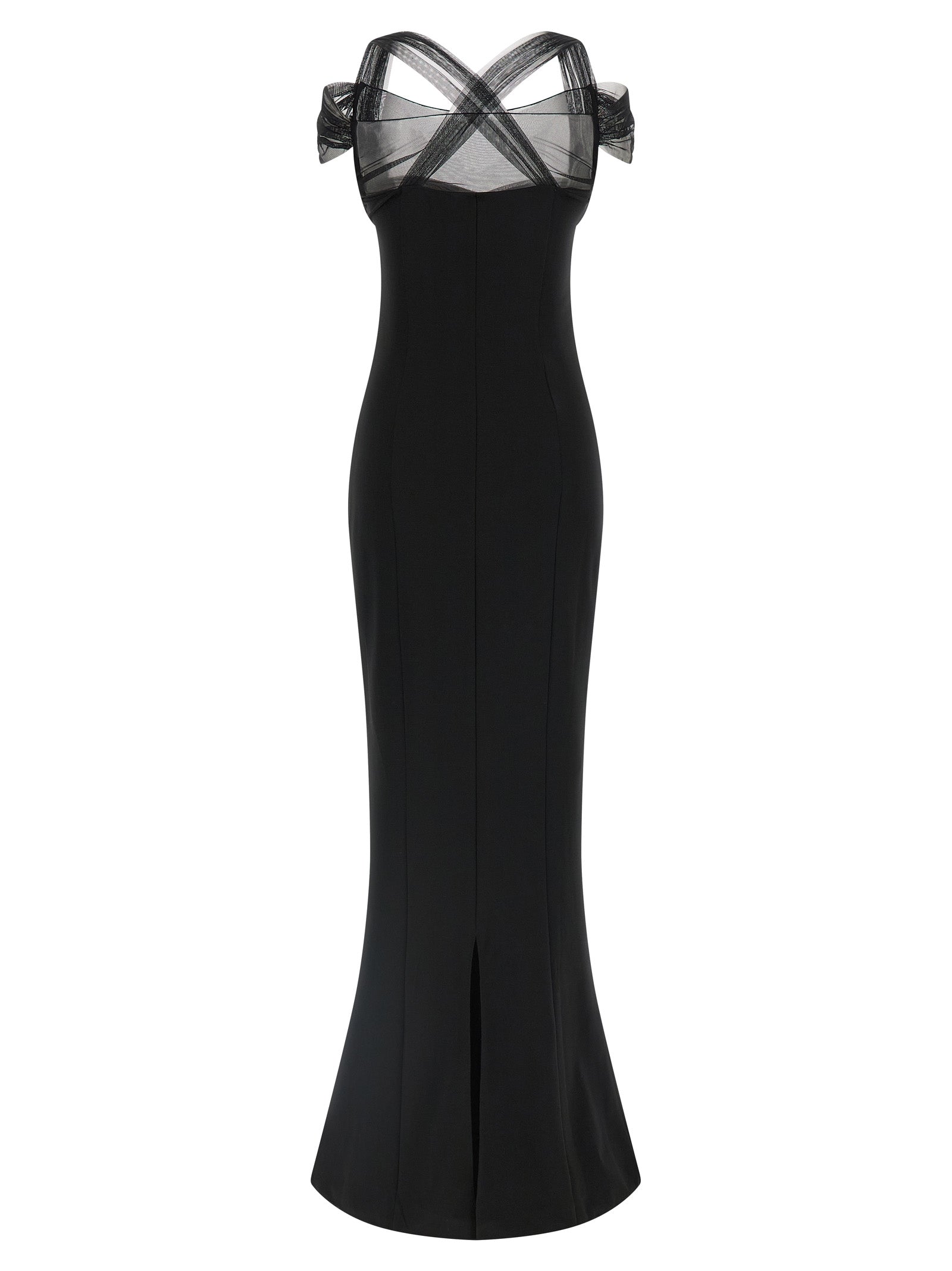 Nensi Dojaka Black Viscose Long Dress