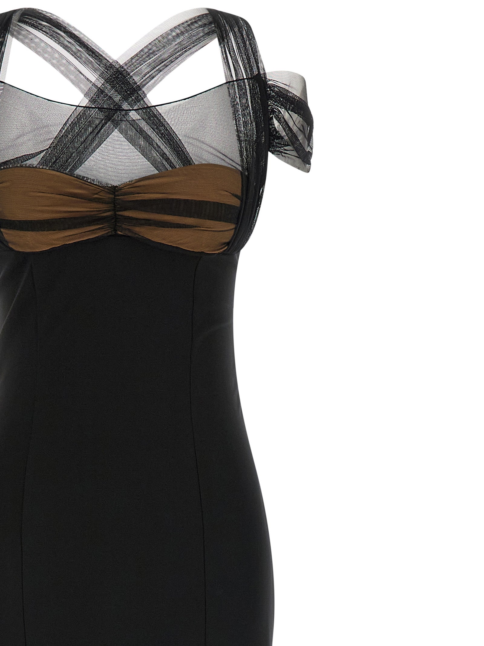 Nensi Dojaka Black Viscose Long Dress