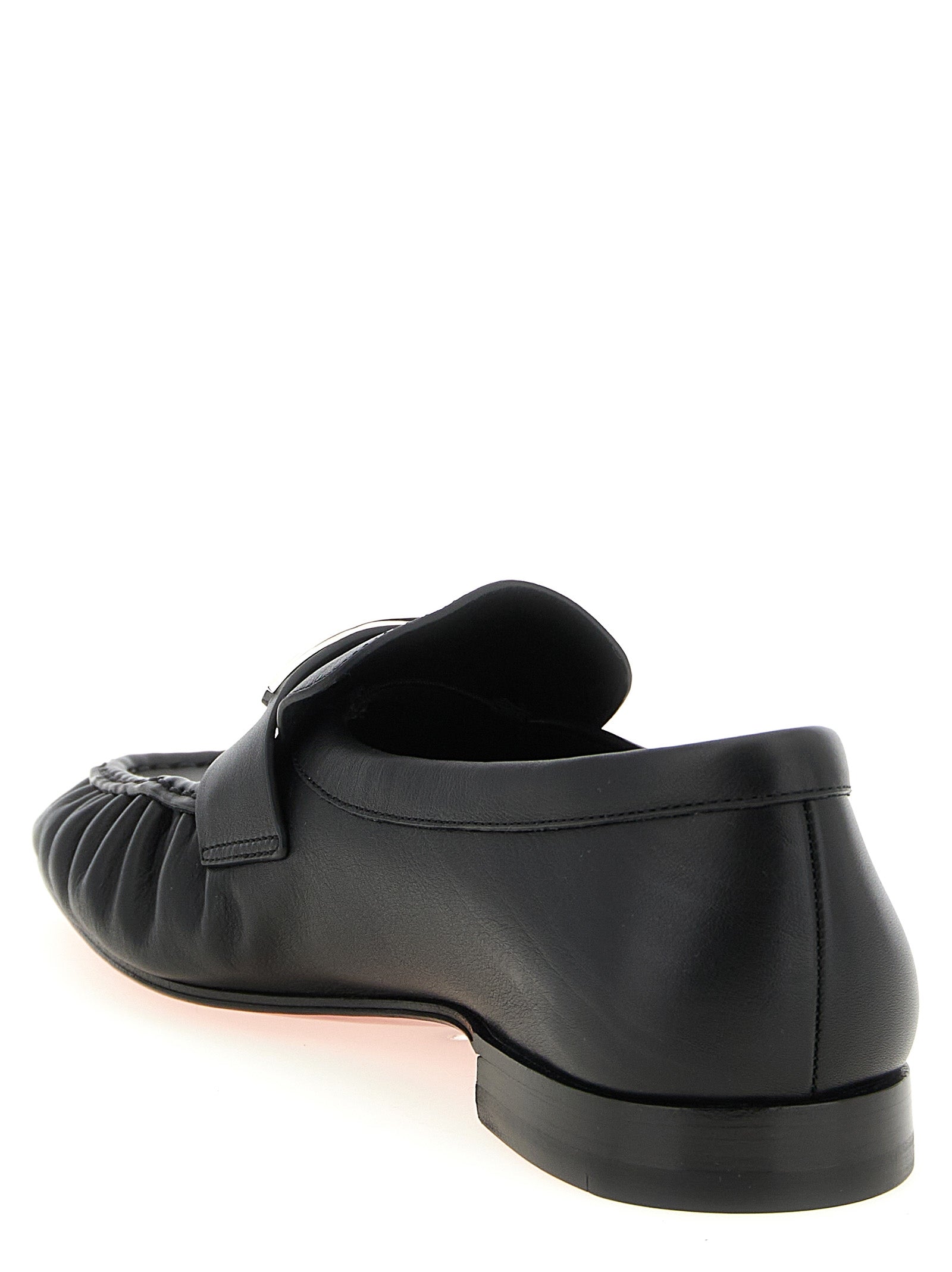 Christian Louboutin Black Calfskin Slip-On Loafers