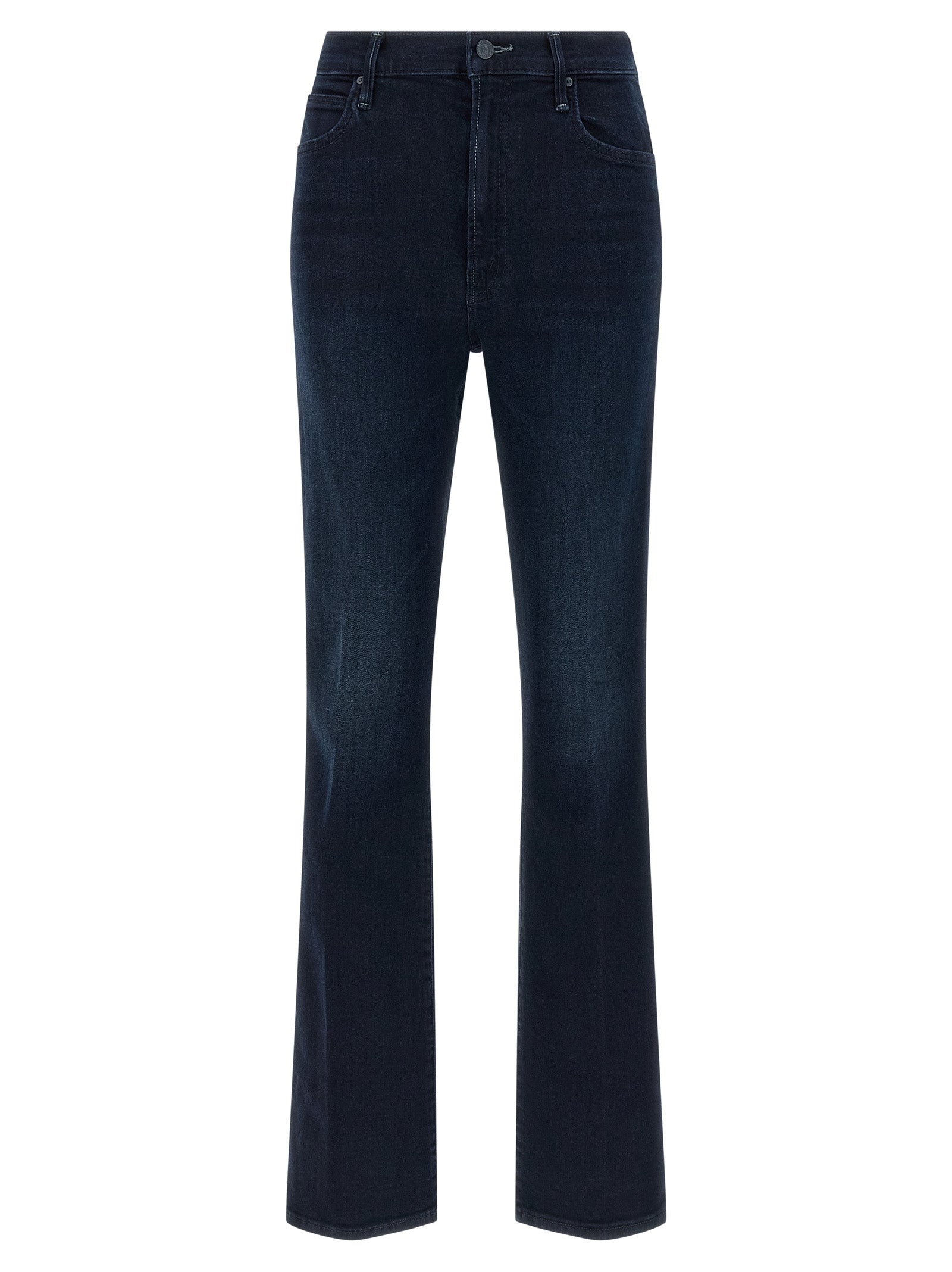 Mother Denim Blue Cotton Flared Jeans
