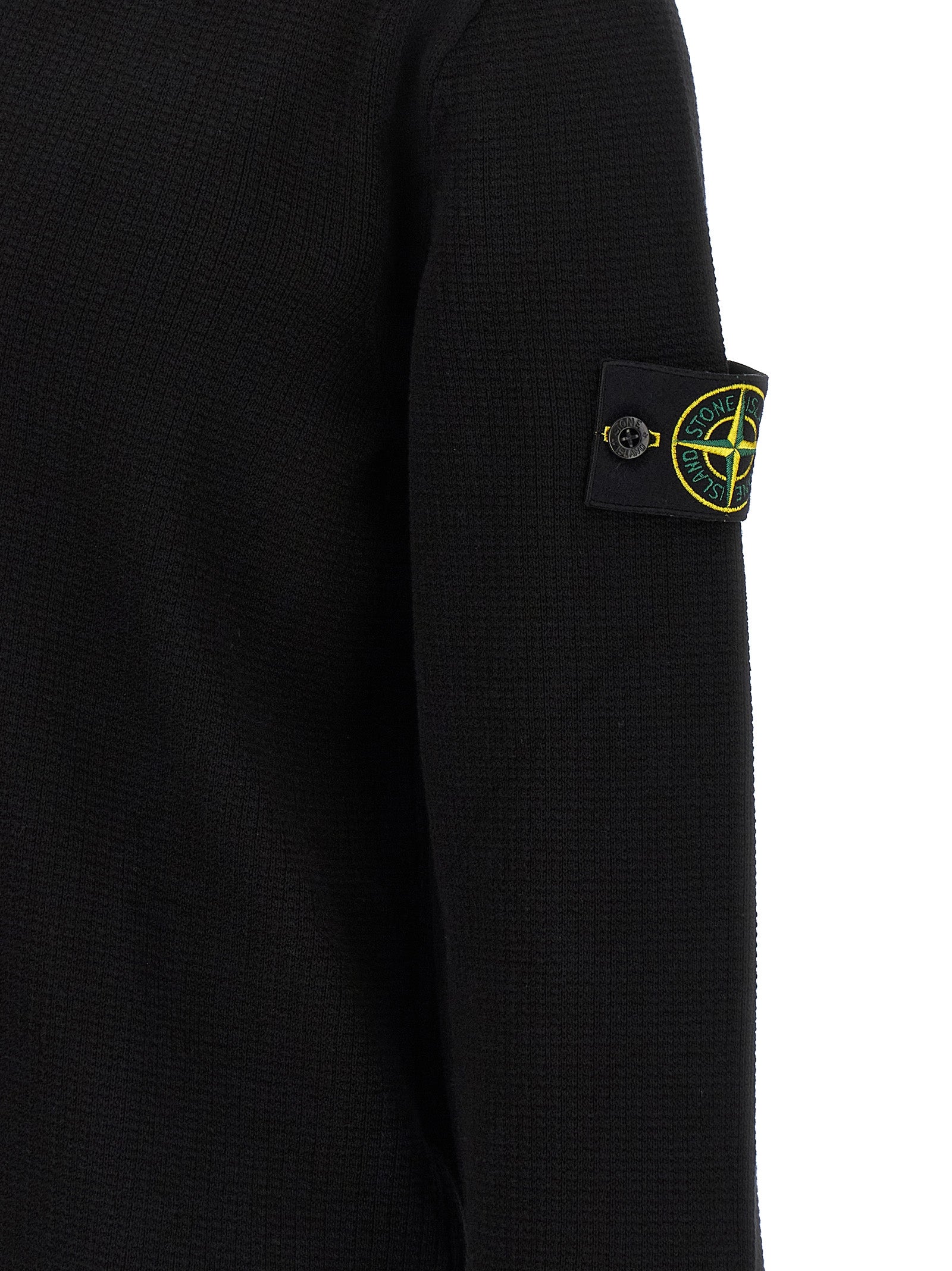 Stone Island Black Cotton Polo Shirt