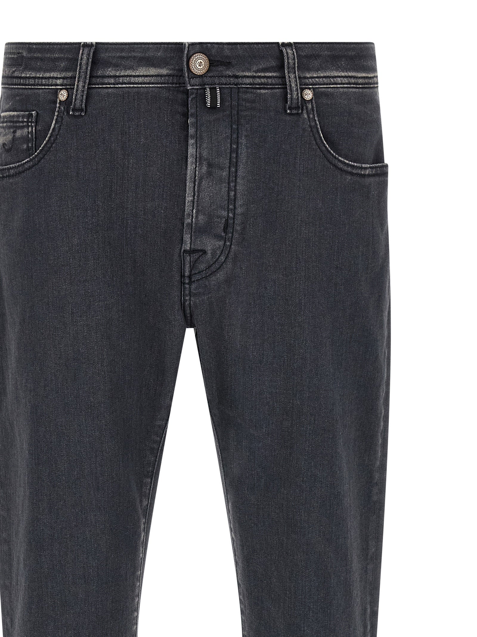 Jacob Cohen Gray Cotton Straight-Leg Jeans