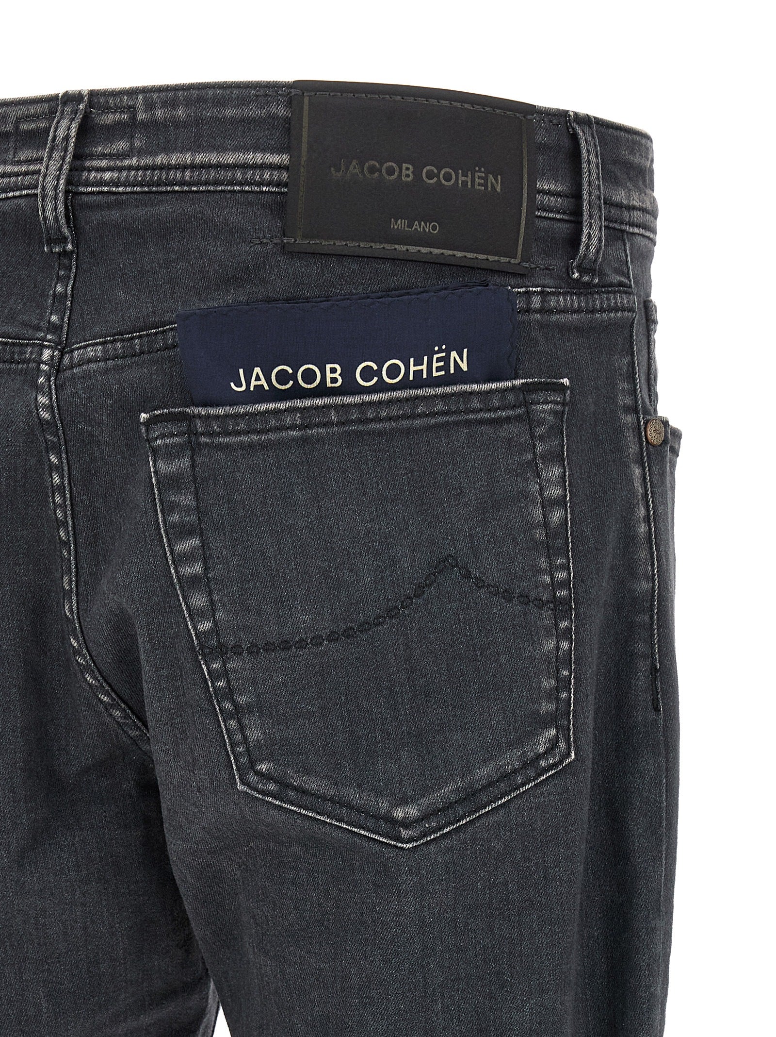 Jacob Cohen Gray Cotton Straight-Leg Jeans