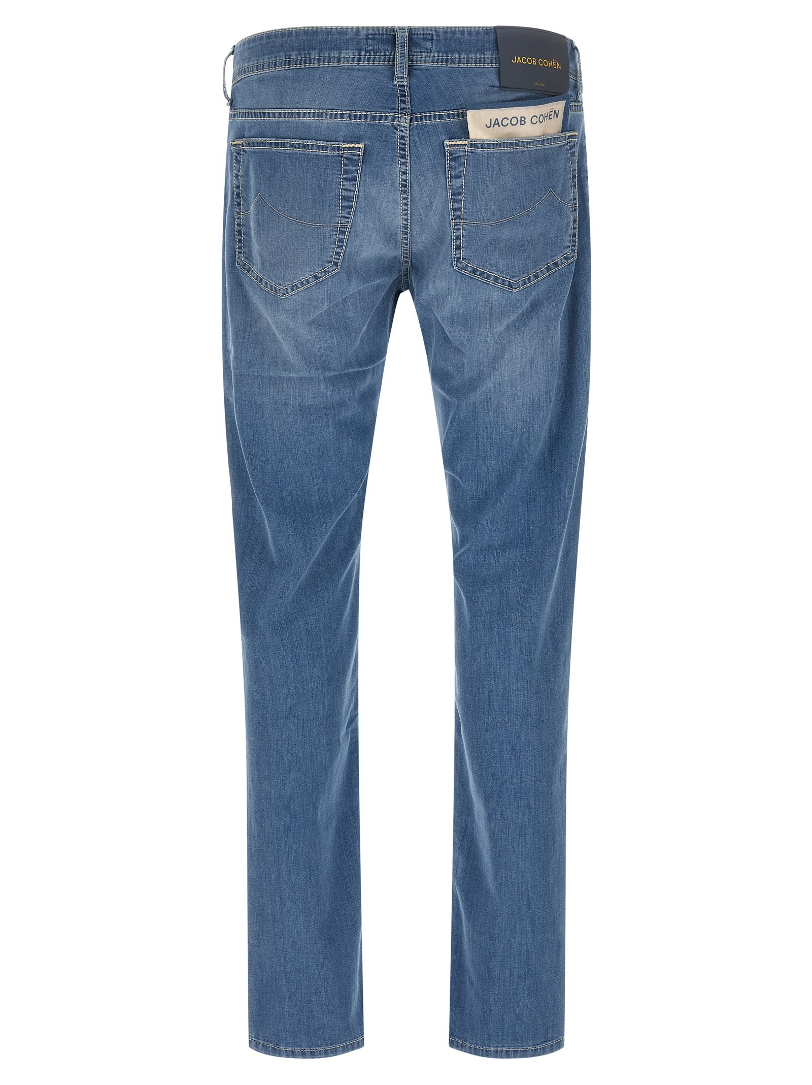 Jacob Cohen Blue Cotton Straight-Leg Jeans