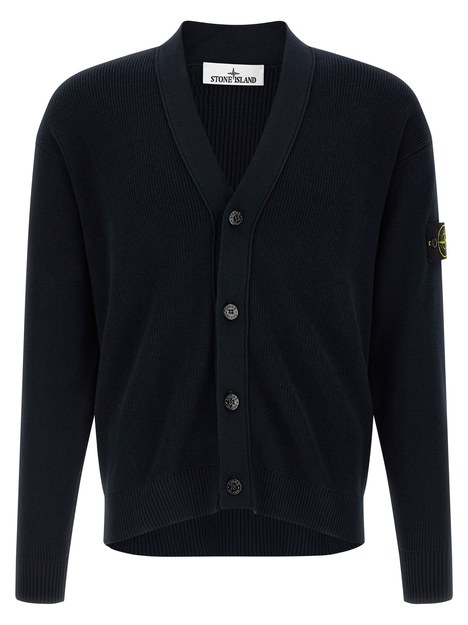 Stone Island Blue Cotton Cardigan