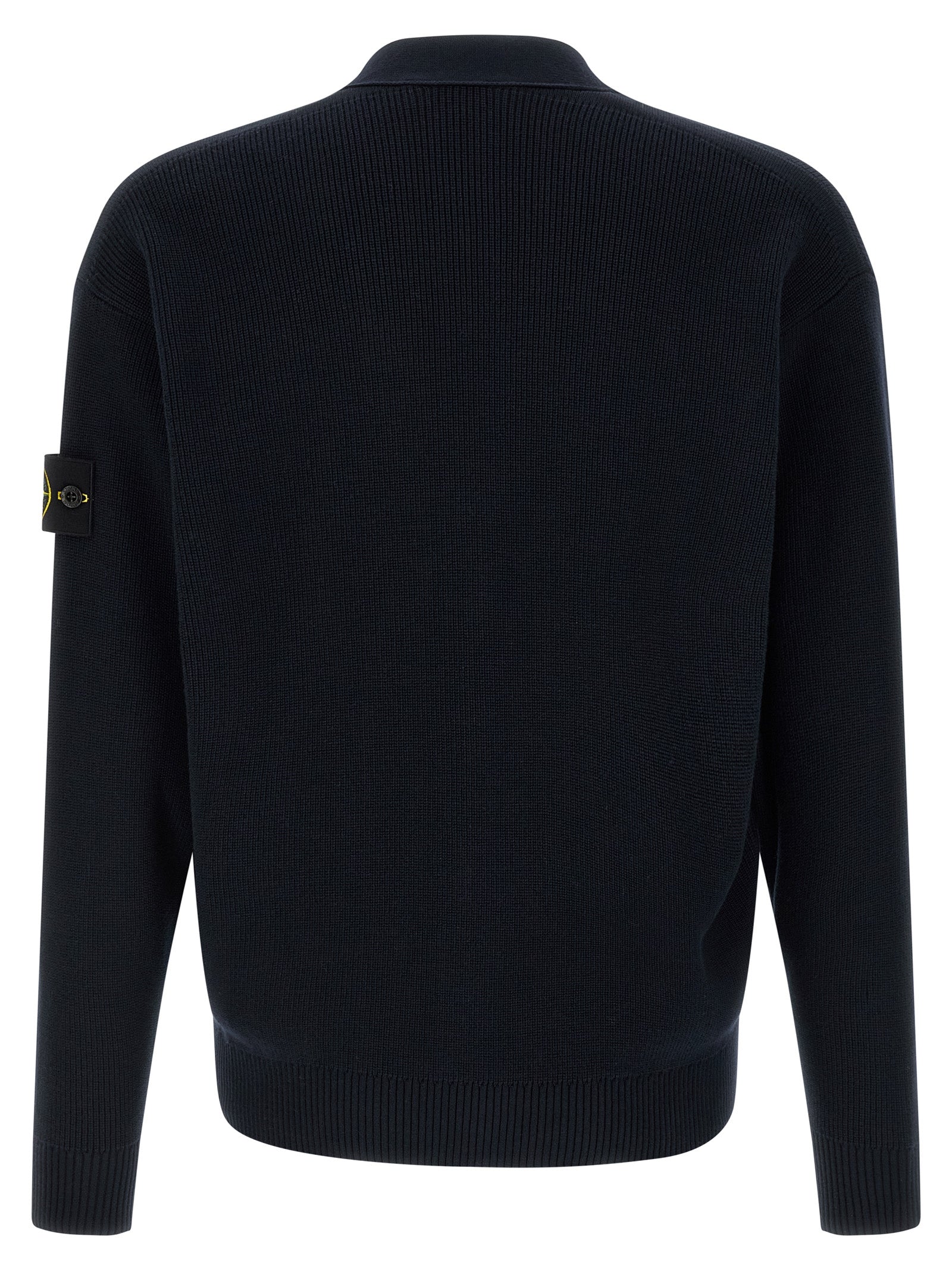 Stone Island Blue Cotton Cardigan