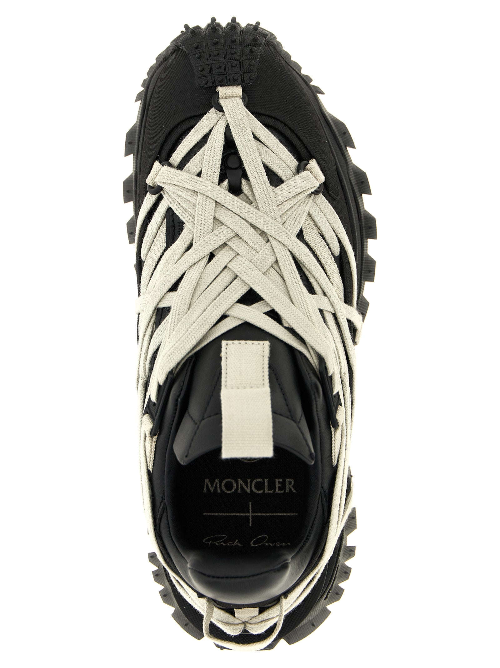 Rick Owens Black Cowhide Athletic Sneakers