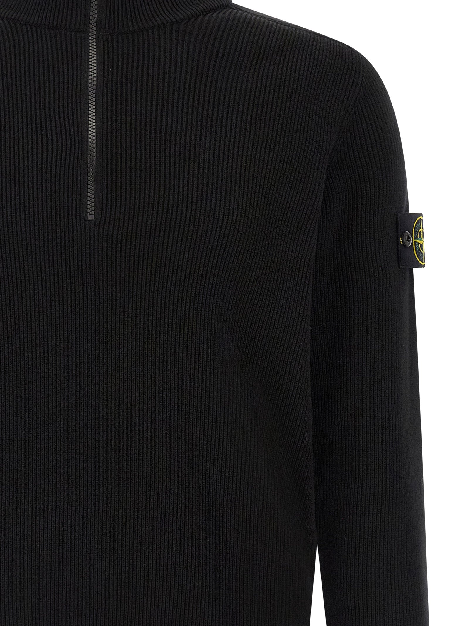Stone Island Black Cotton Cardigan