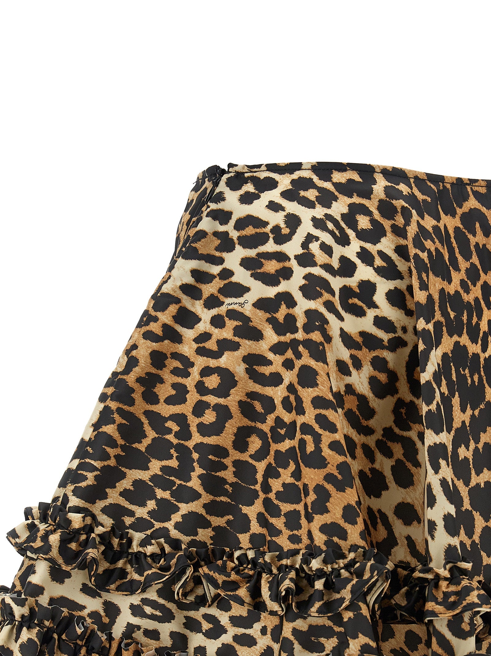 Ganni Brown Recycled Polyamide Long Skirt