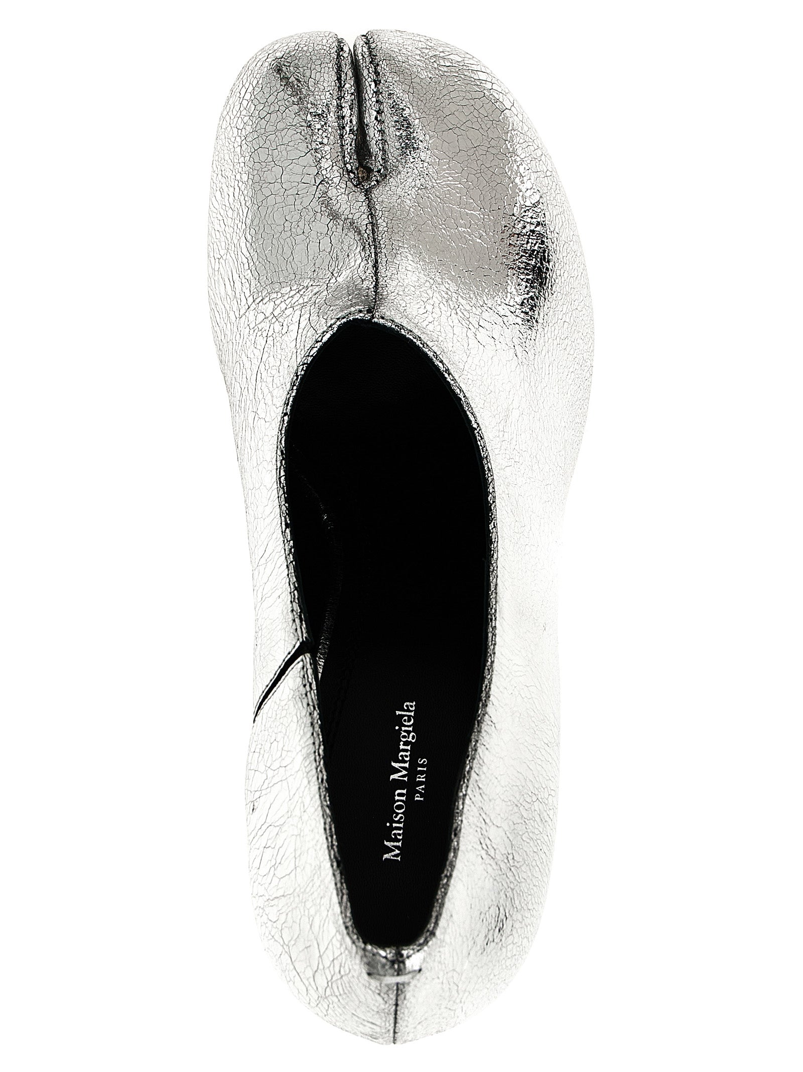Maison Margiela Silver Calfskin Mid Heel Pumps
