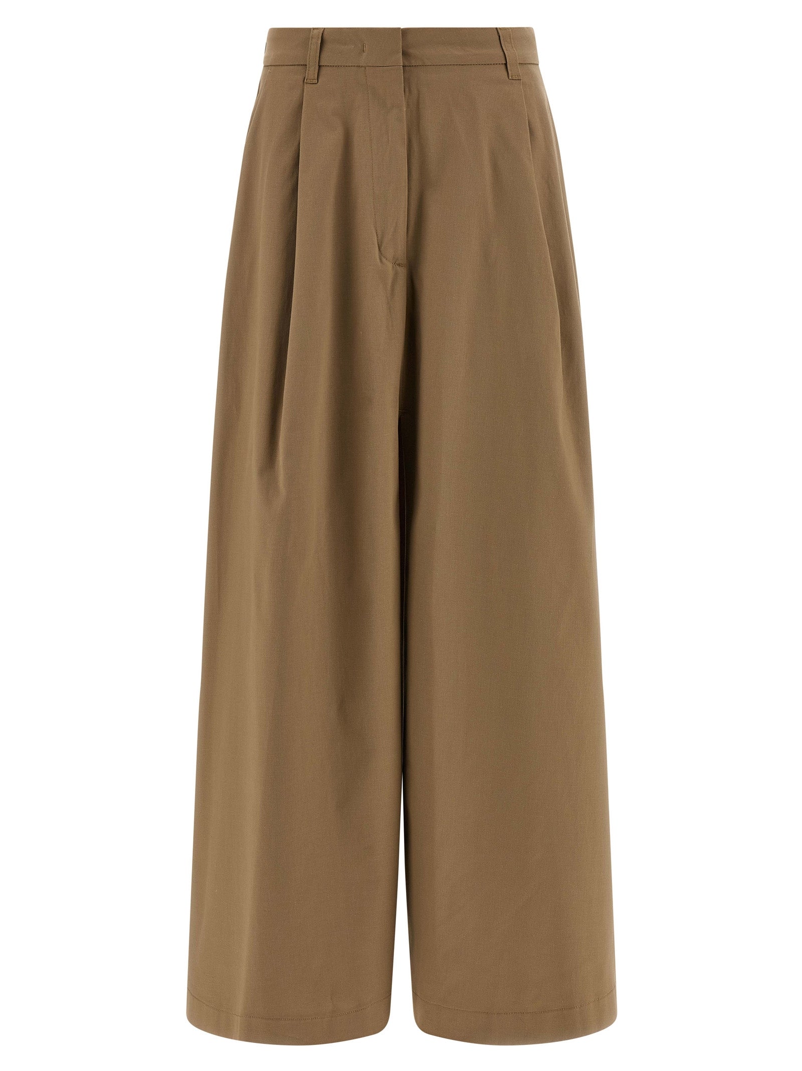 THELATEST Brown Cotton Mini Skirt