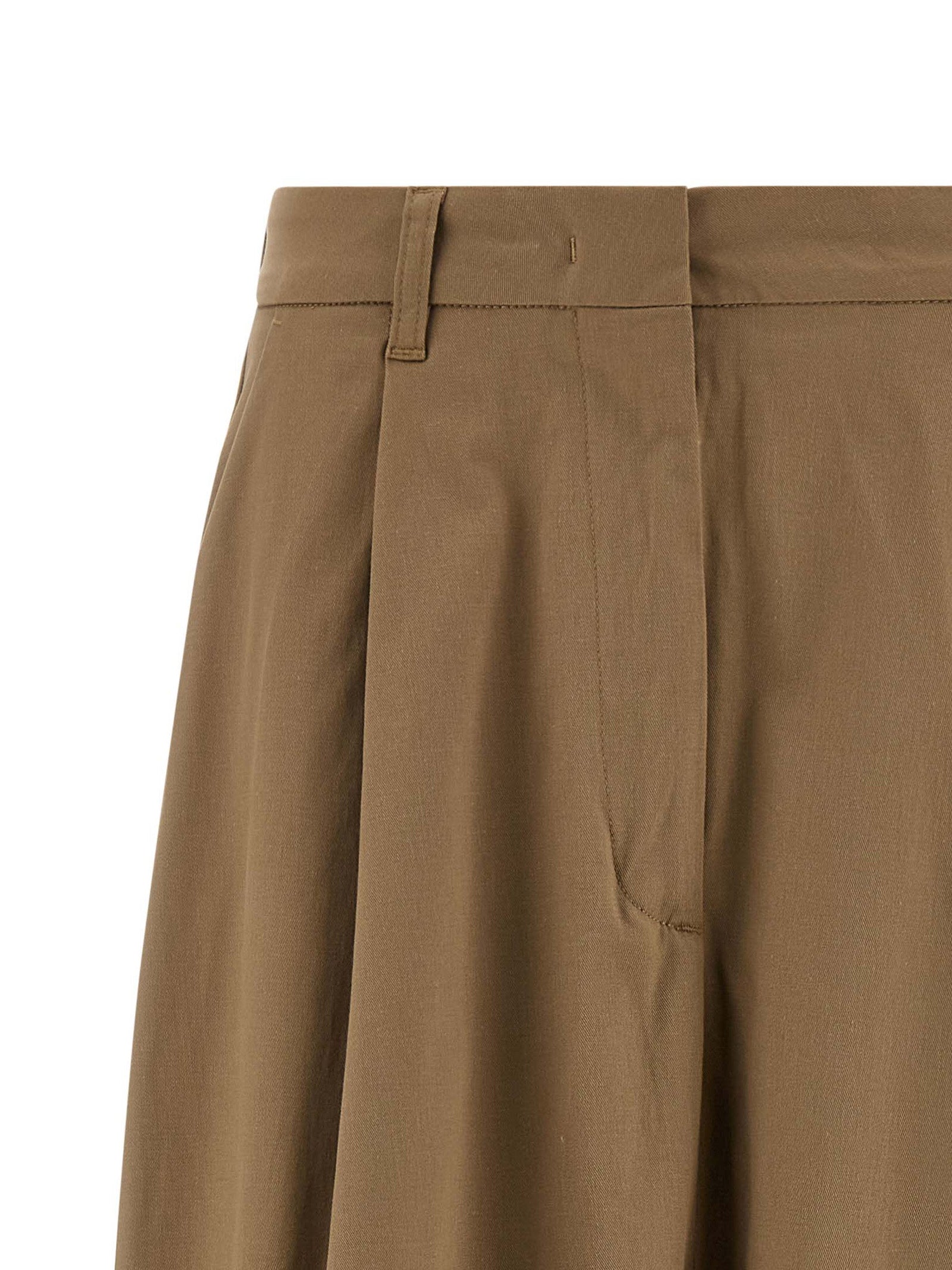 THELATEST Brown Cotton Mini Skirt