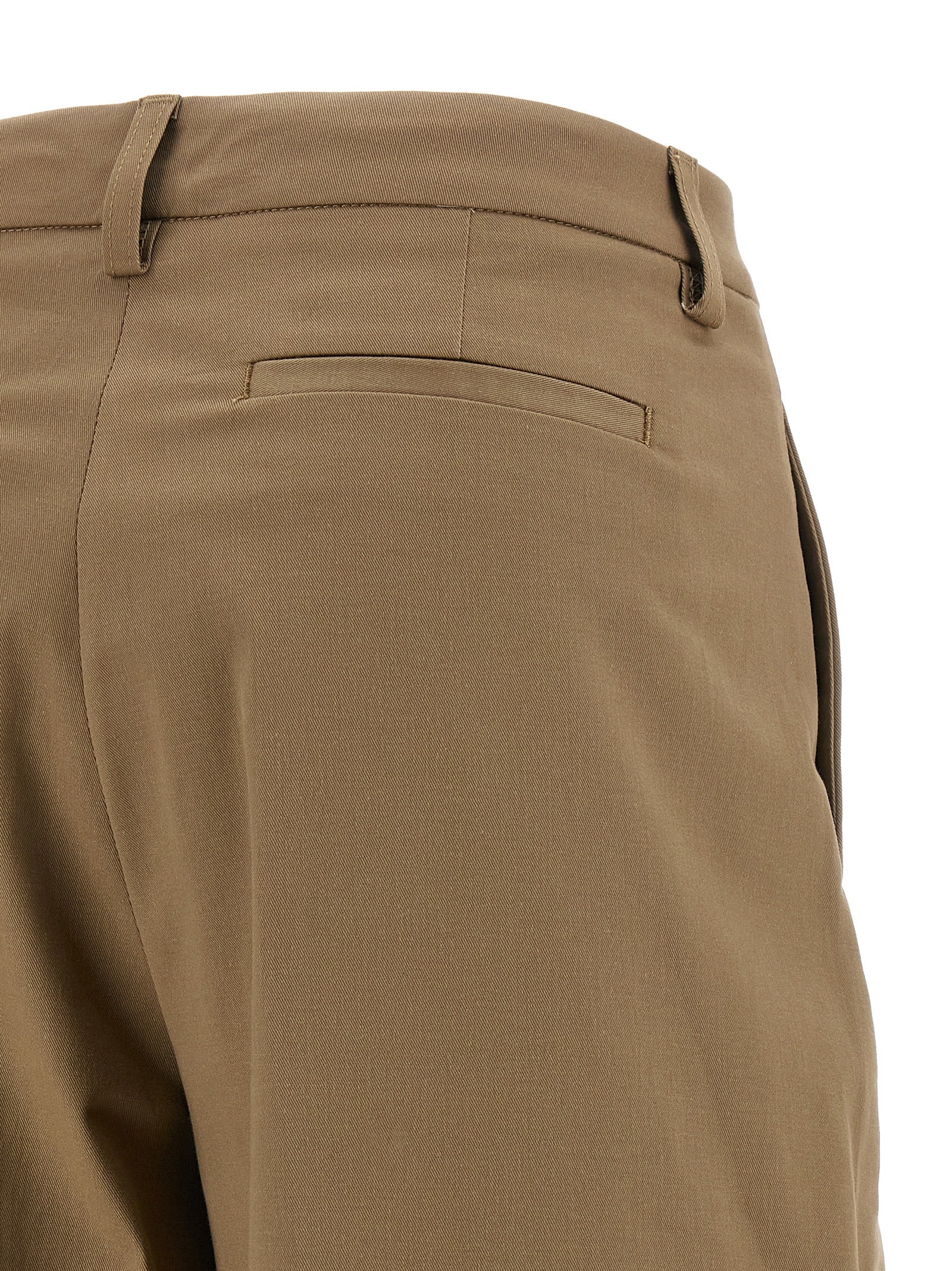 THELATEST Brown Cotton Casual Pants