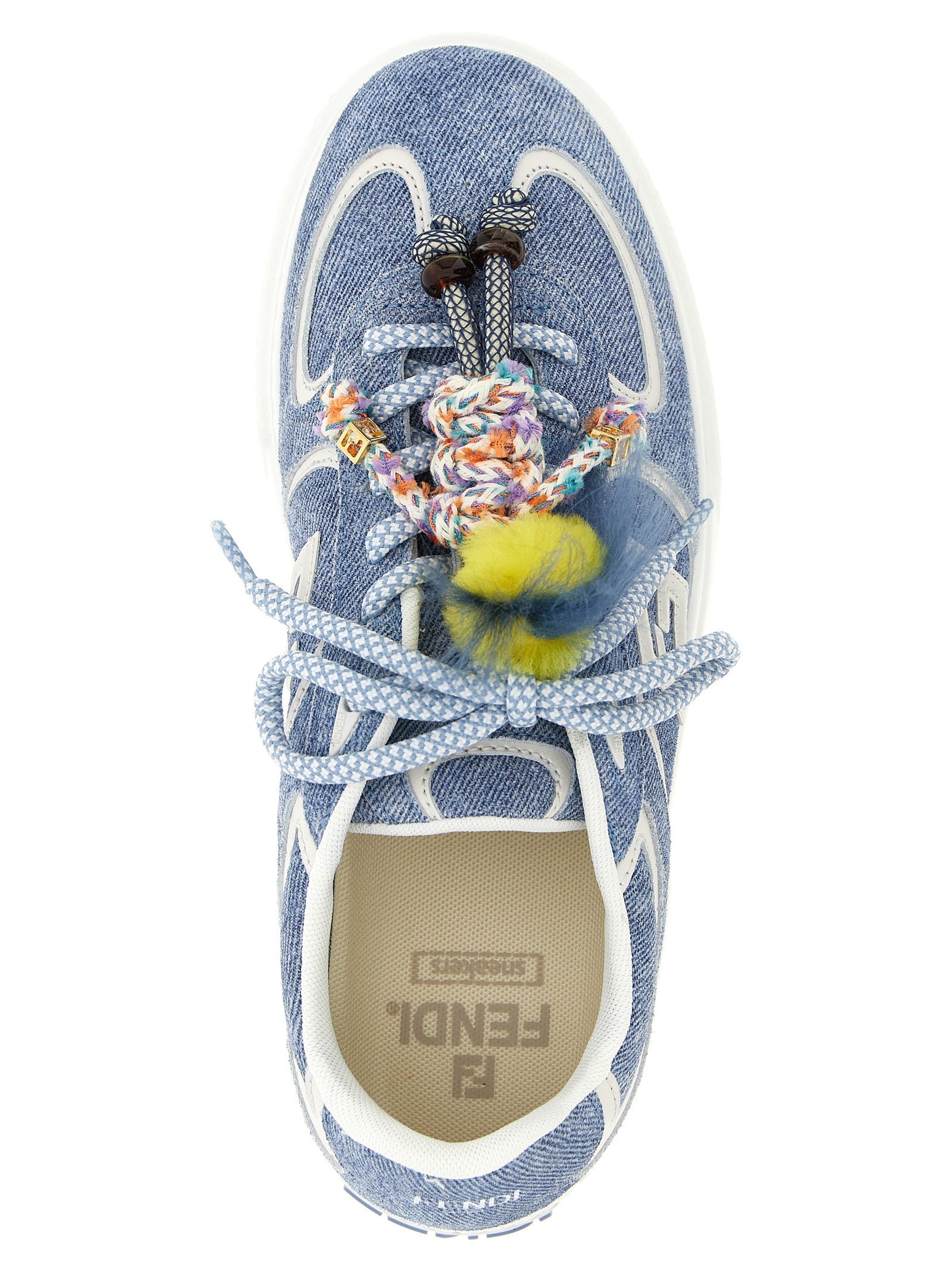 Fendi Blue Calfskin Platform Sneakers
