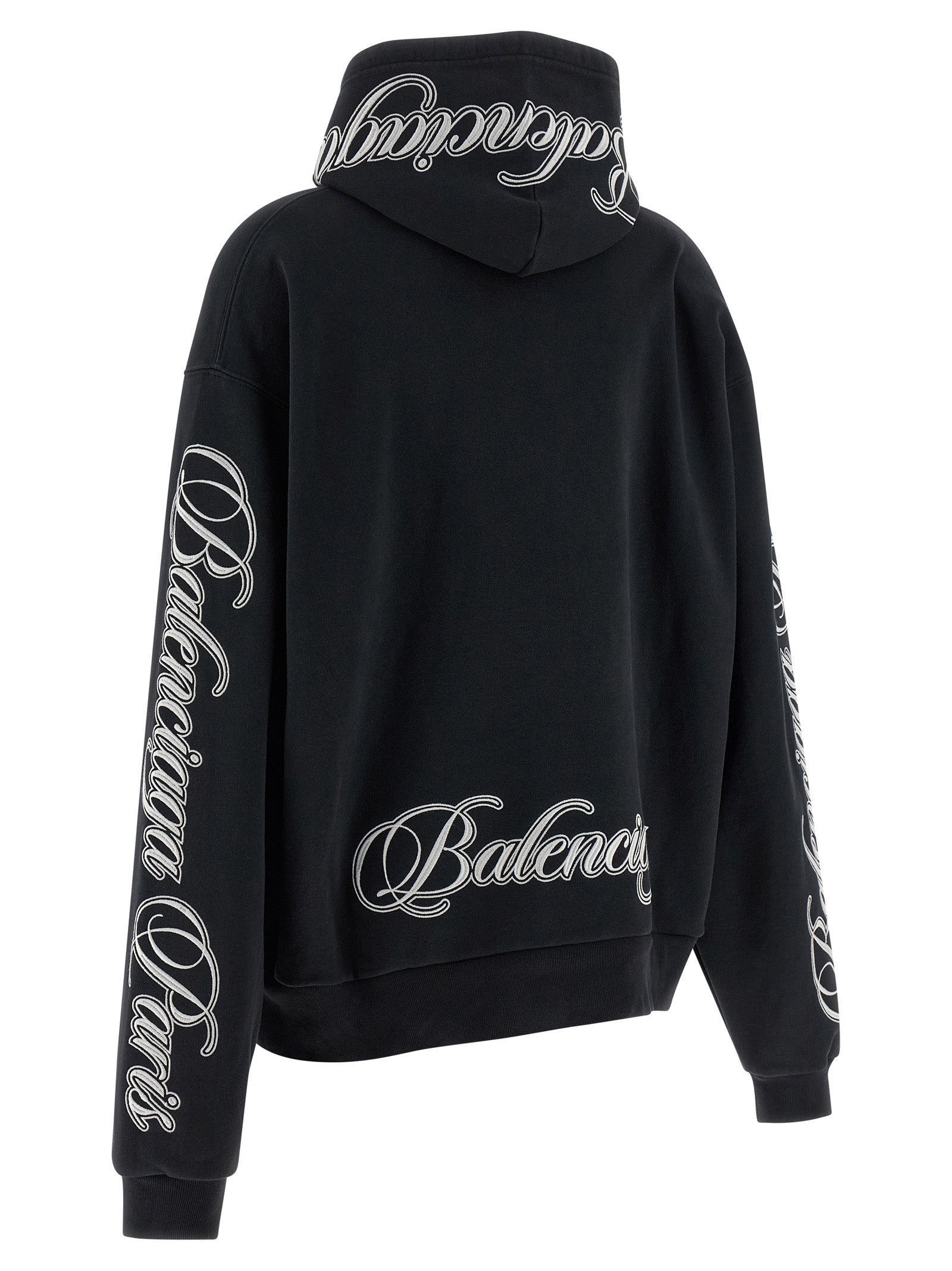 Balenciaga Black Cotton Hoodie