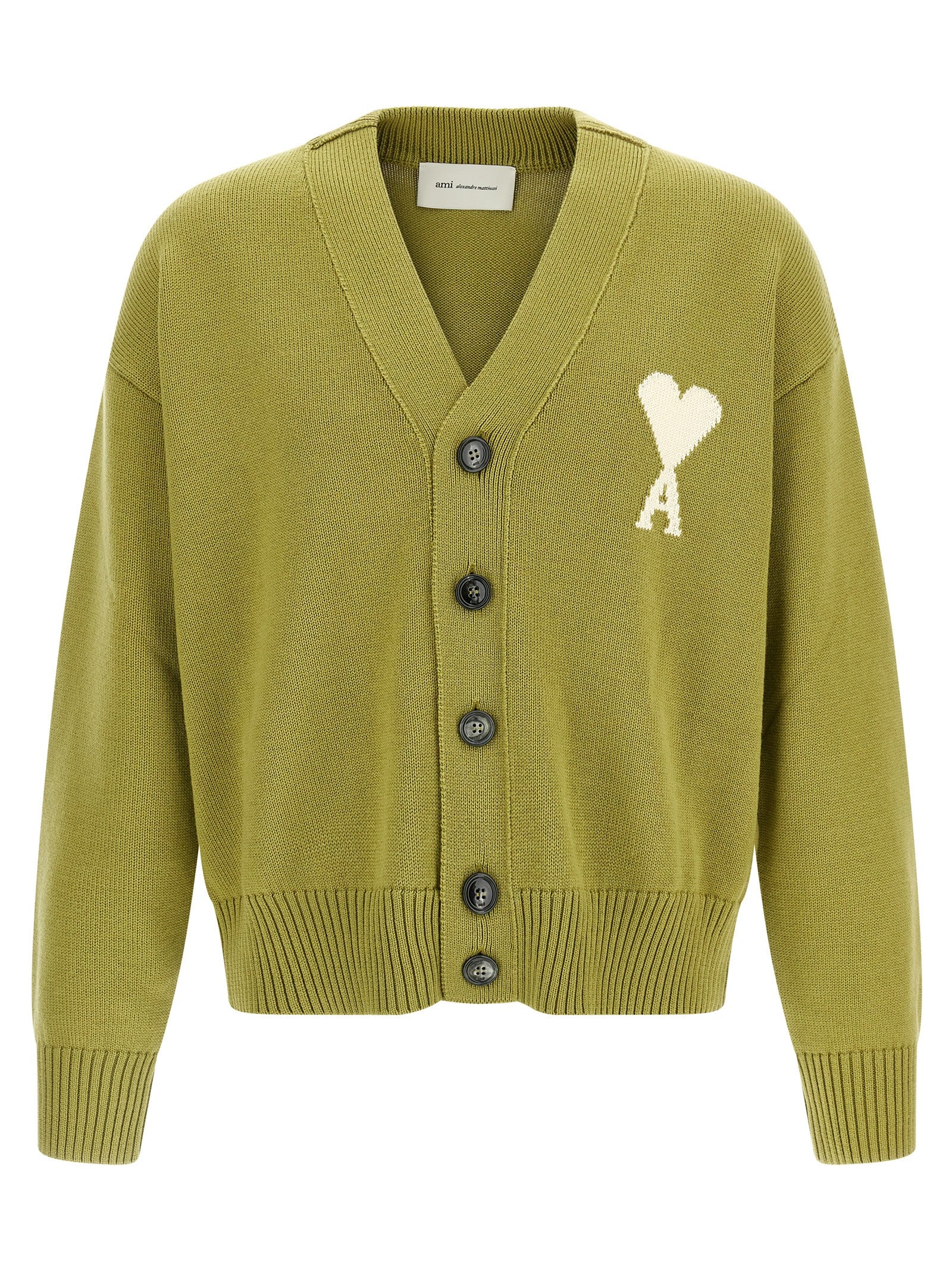 Ami Paris Bicolor Wool Cardigan
