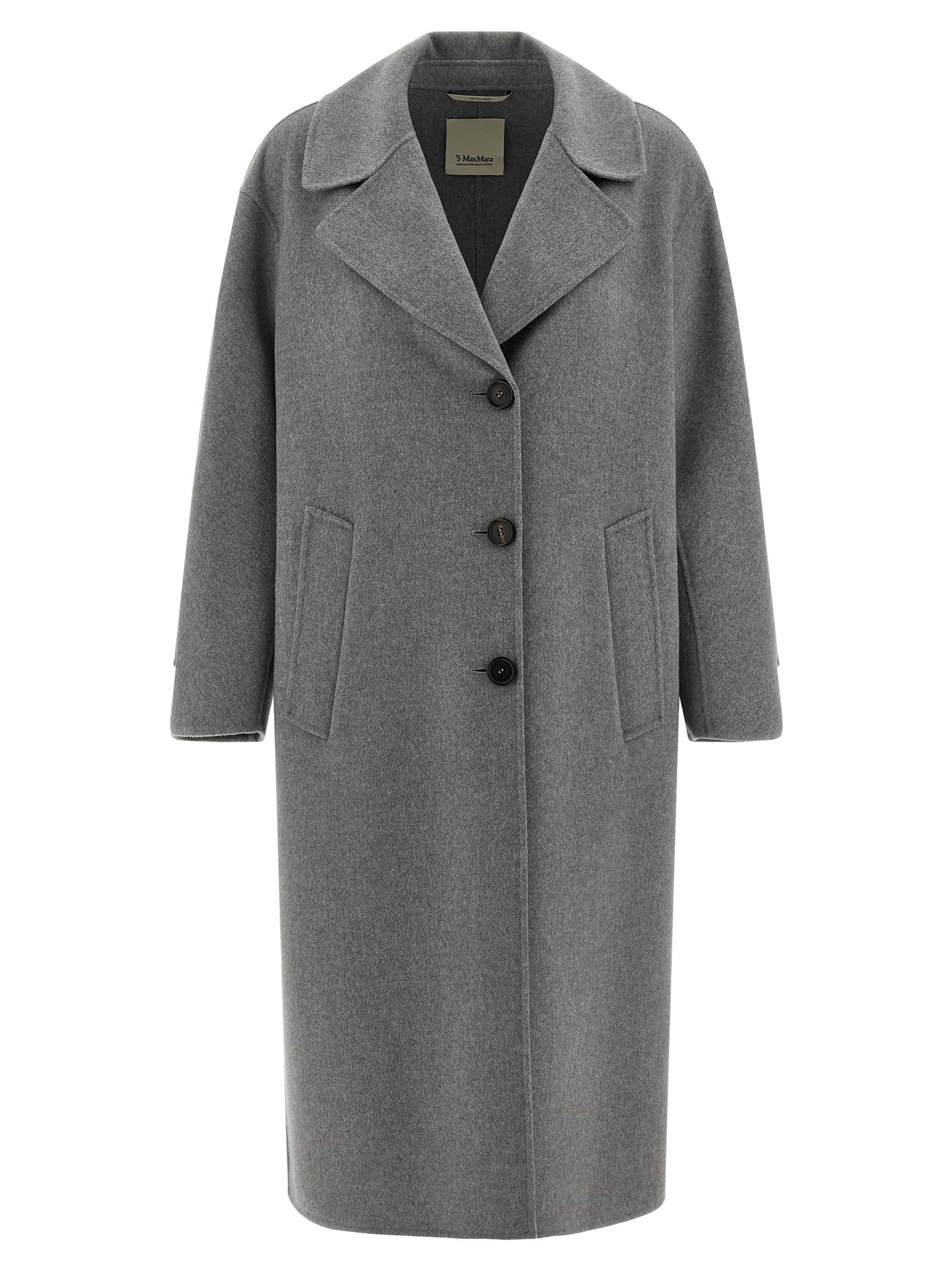 S Max Mara Gray Virgin Wool Coat
