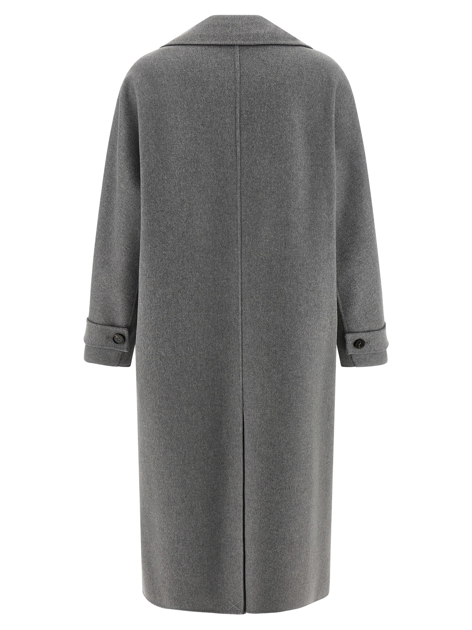 S Max Mara Gray Virgin Wool Coat