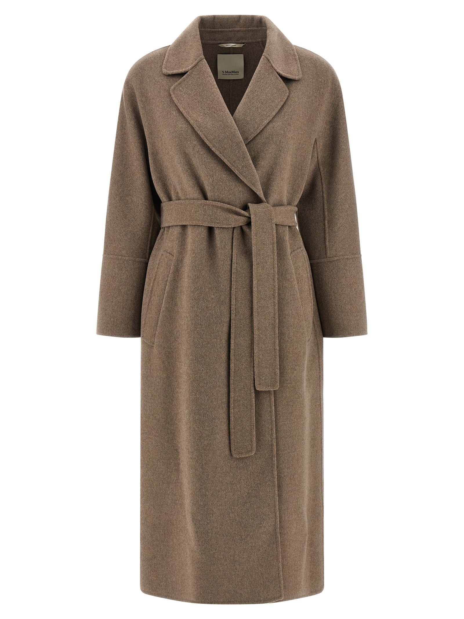 S Max Mara Brown Virgin Wool Coat
