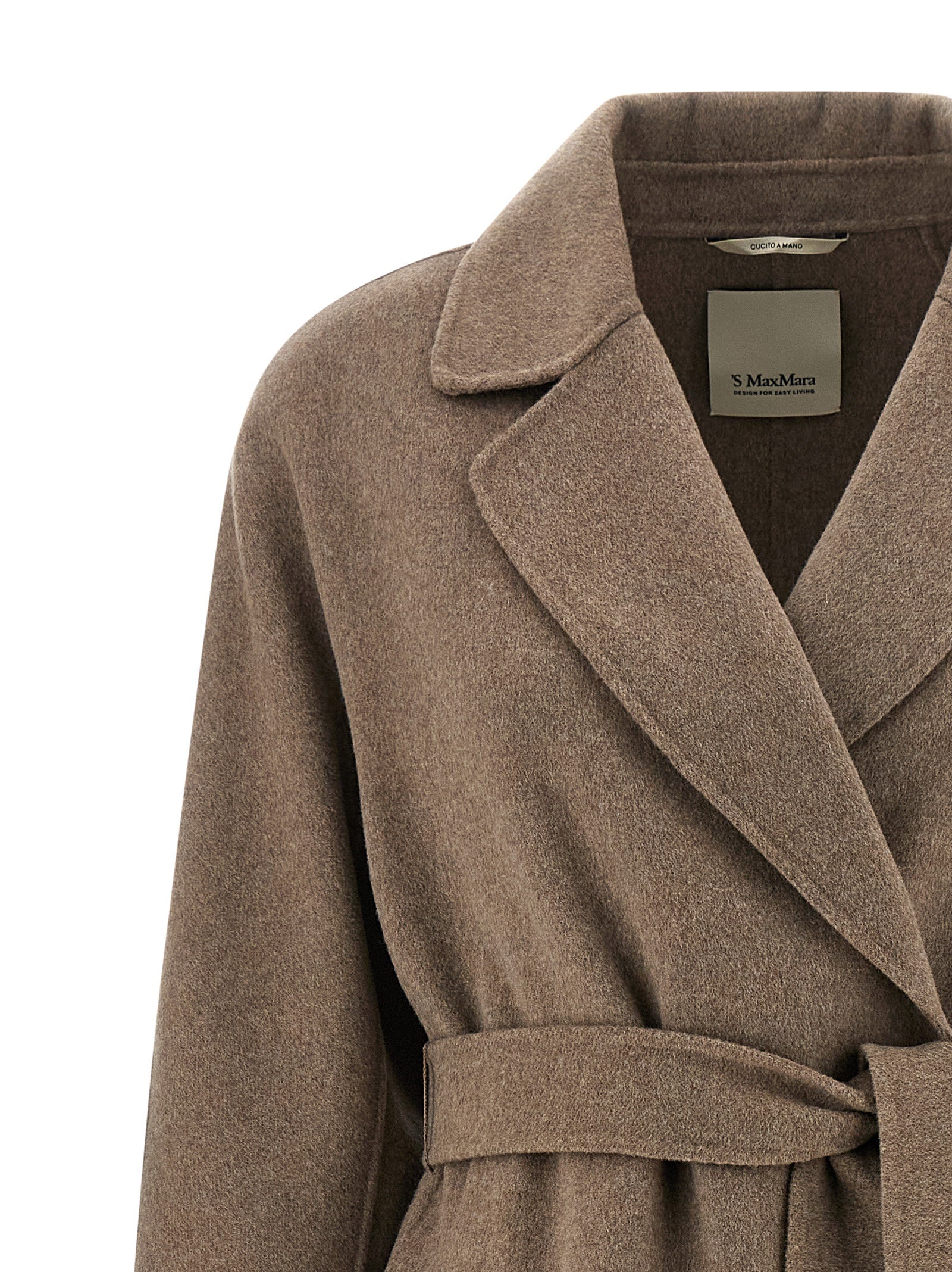 S Max Mara Brown Virgin Wool Coat