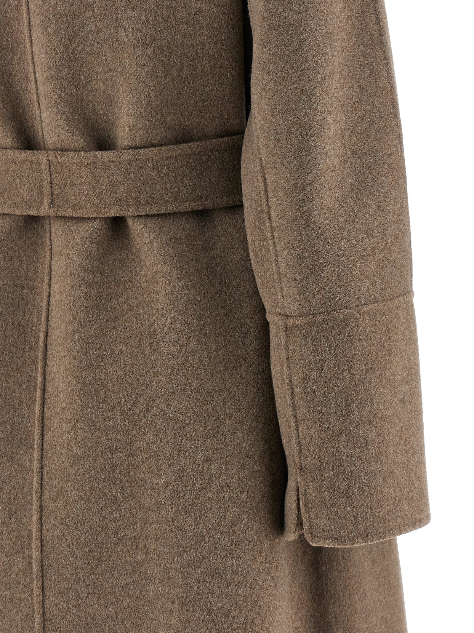 S Max Mara Brown Virgin Wool Coat
