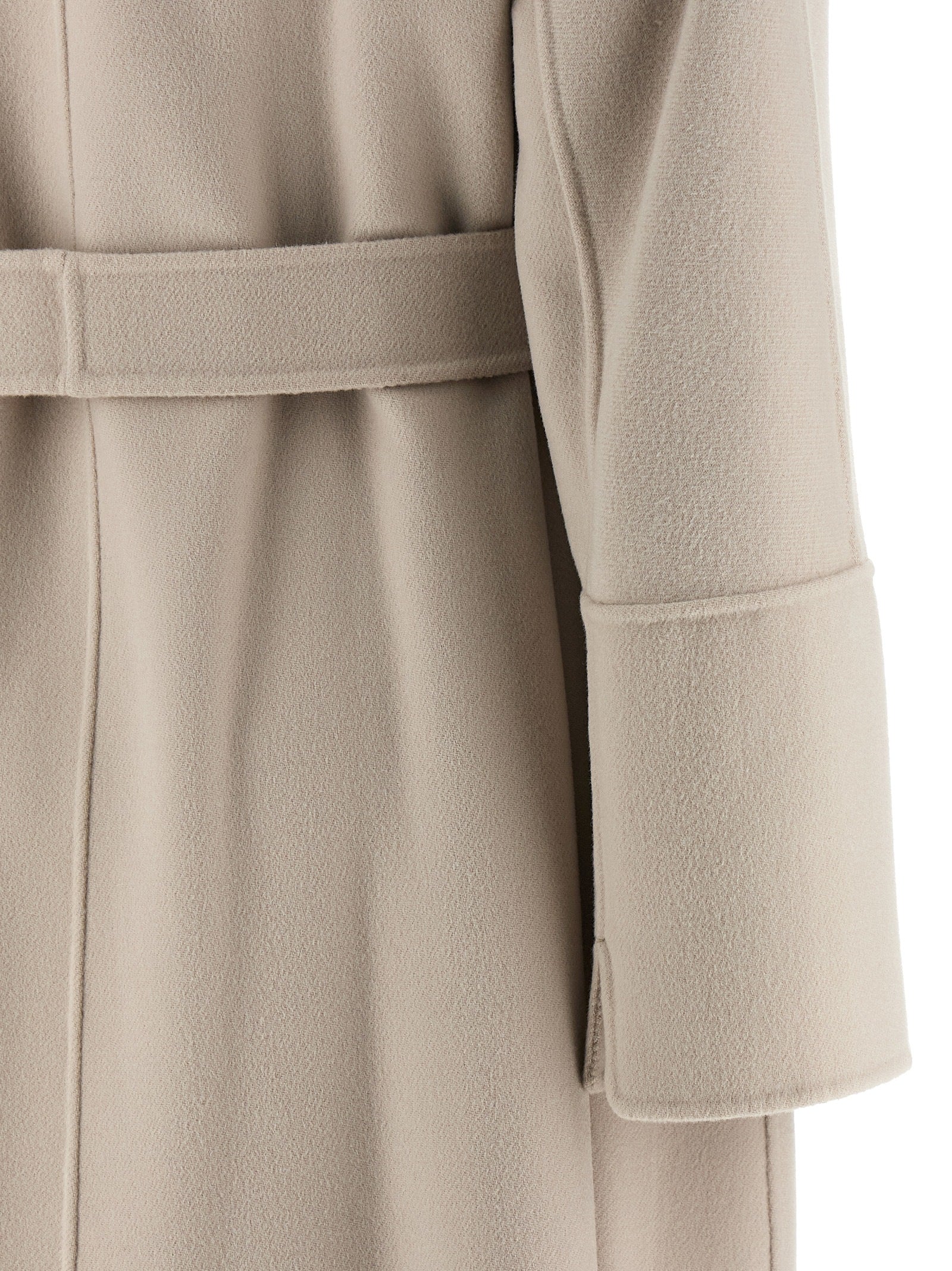 S Max Mara Beige Virgin Wool Coat