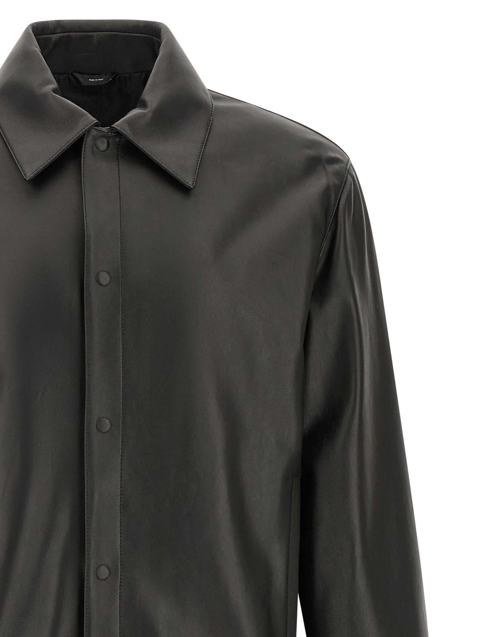 Fendi Black Lamb Leather Leather Jacket