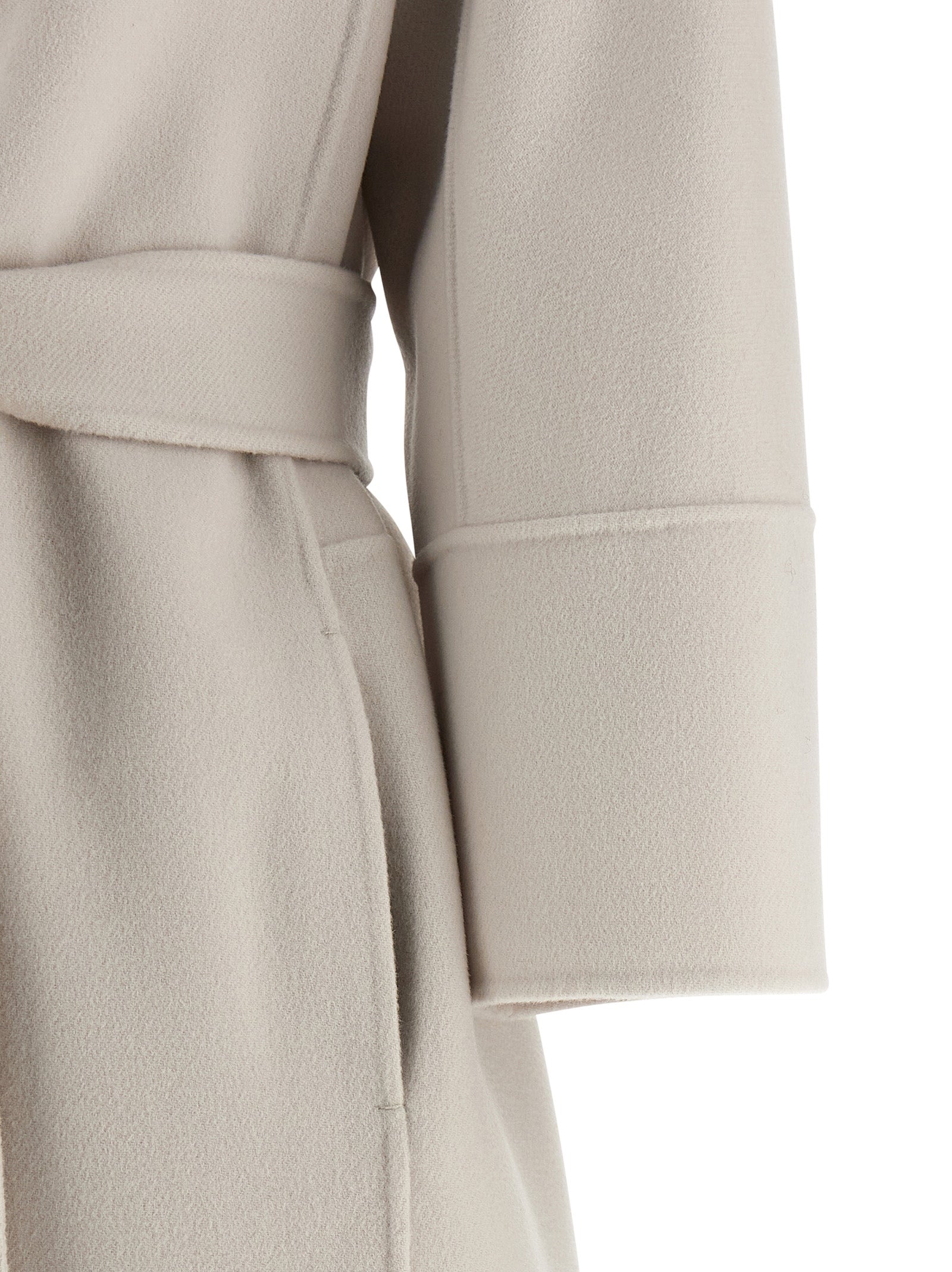 S Max Mara Beige Virgin Wool Coat