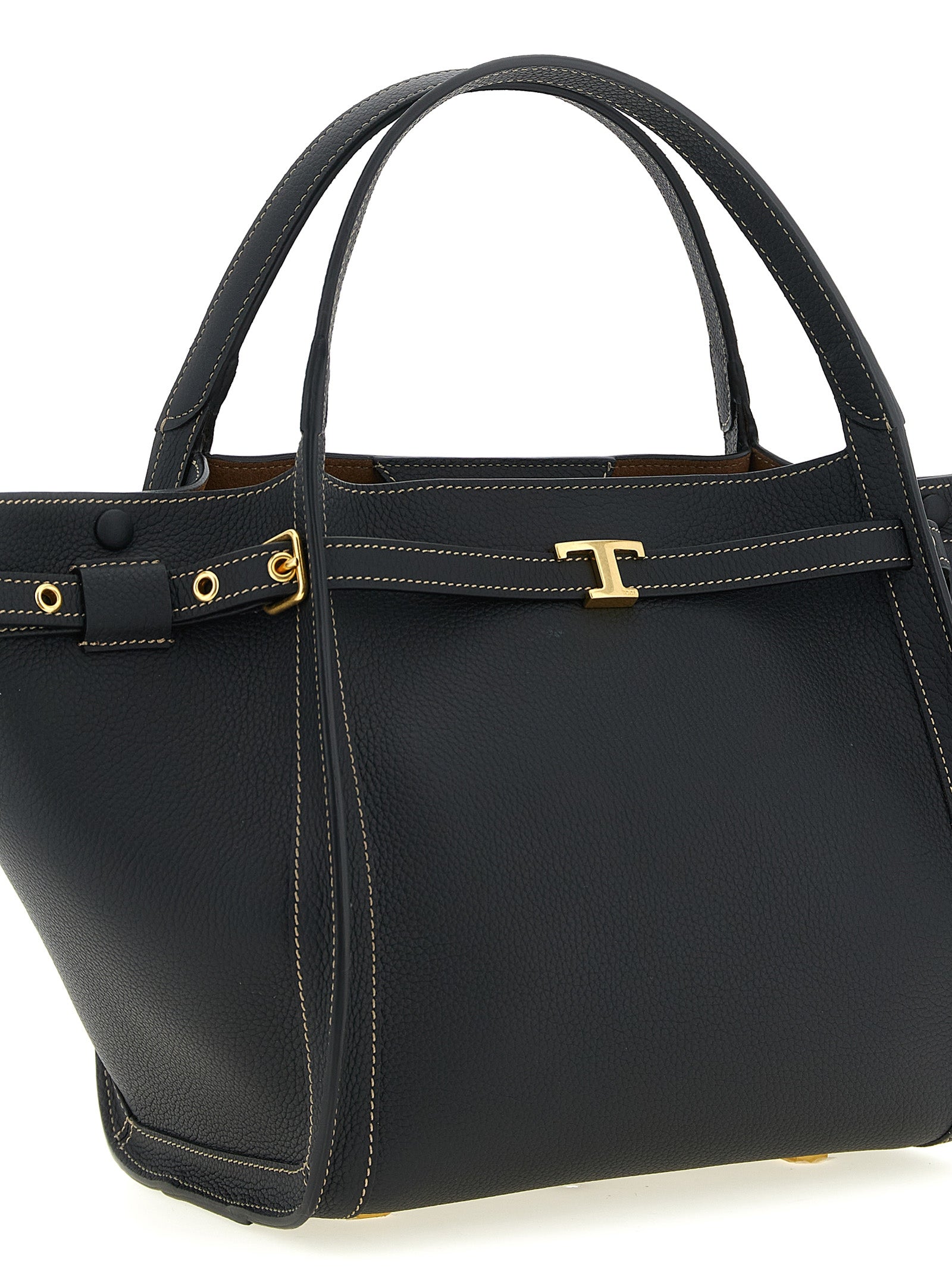 Tod's Black Calfskin Tote Bag