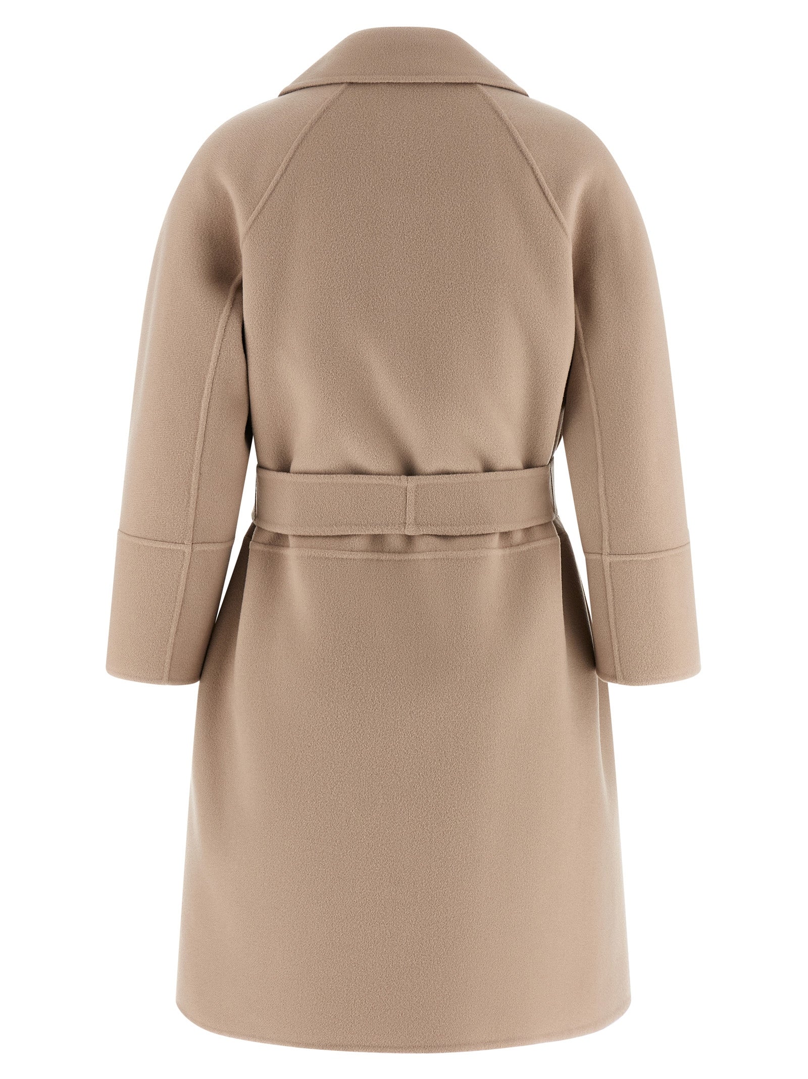 S Max Mara Beige Virgin Wool Coat
