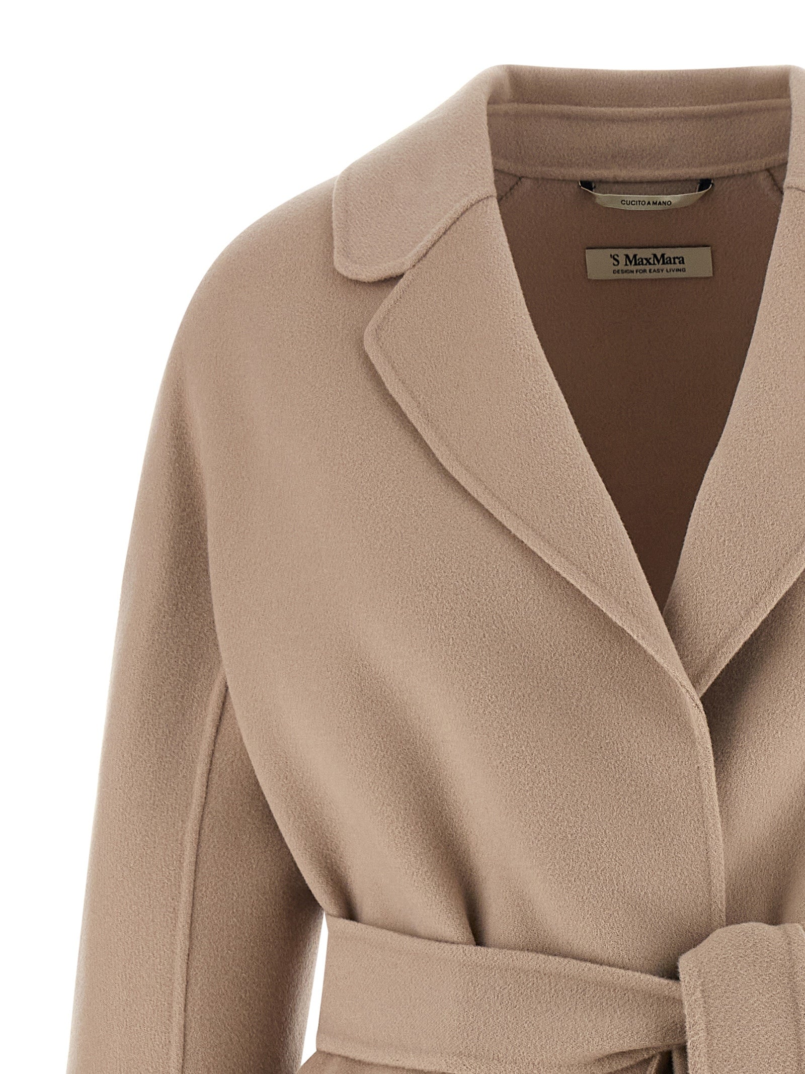 S Max Mara Beige Virgin Wool Coat