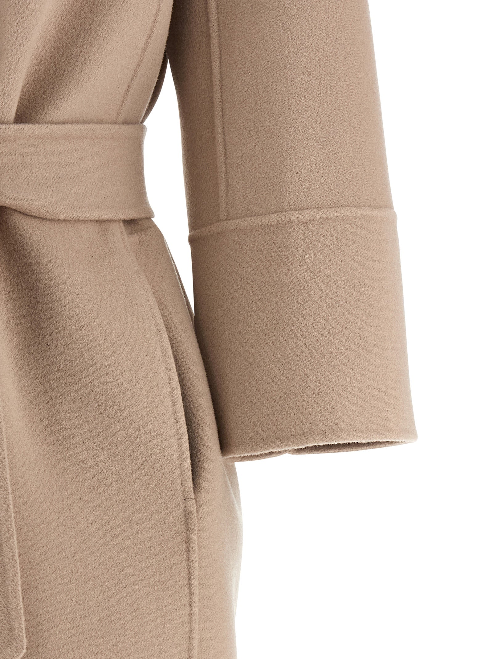 S Max Mara Beige Virgin Wool Coat