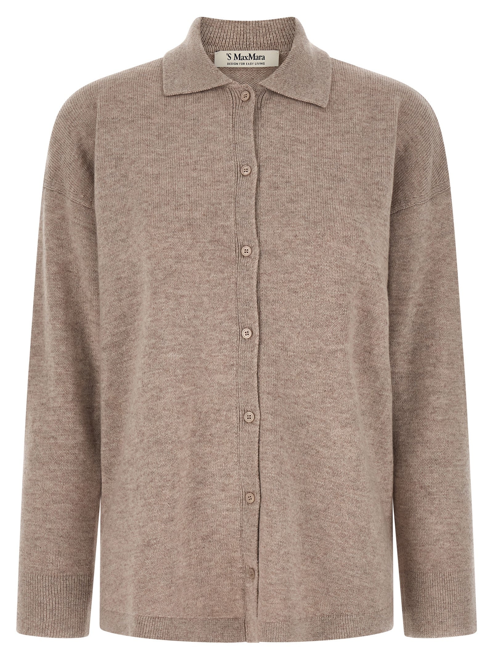 S Max Mara Beige Wool Cardigan