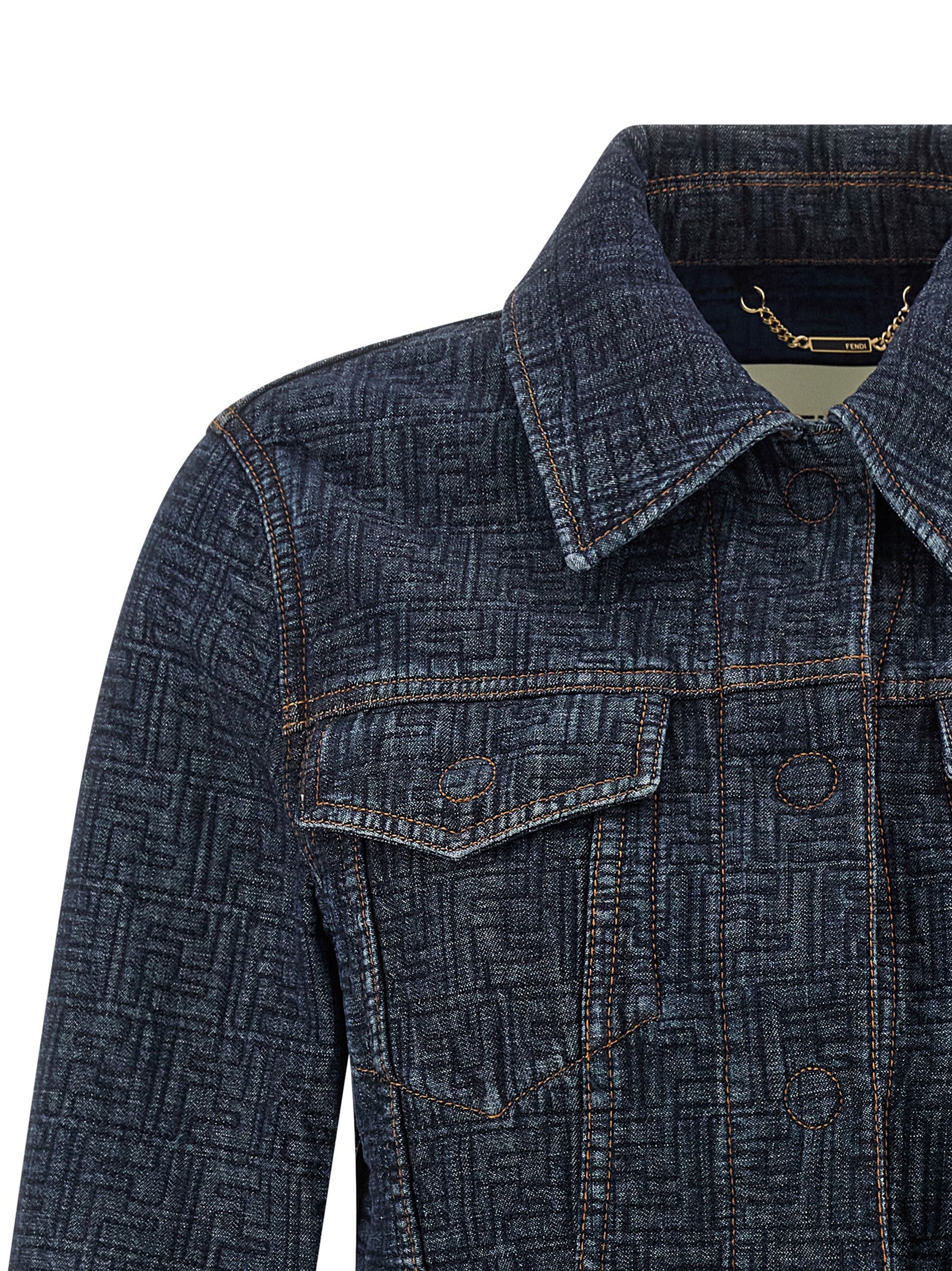 Fendi Blue Cotton Denim Jacket