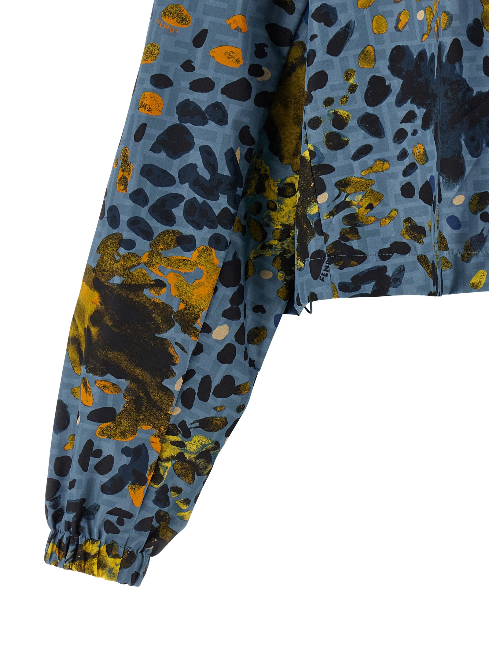 Fendi Blue Polyester Shell Jacket