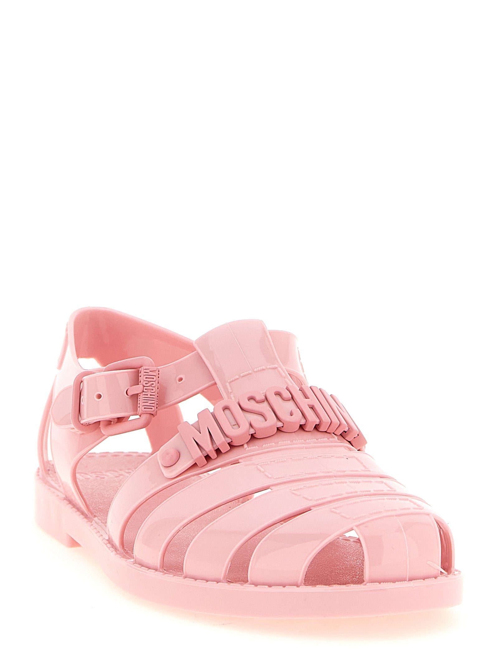 Moschino Pink Jelly Flat Sandals