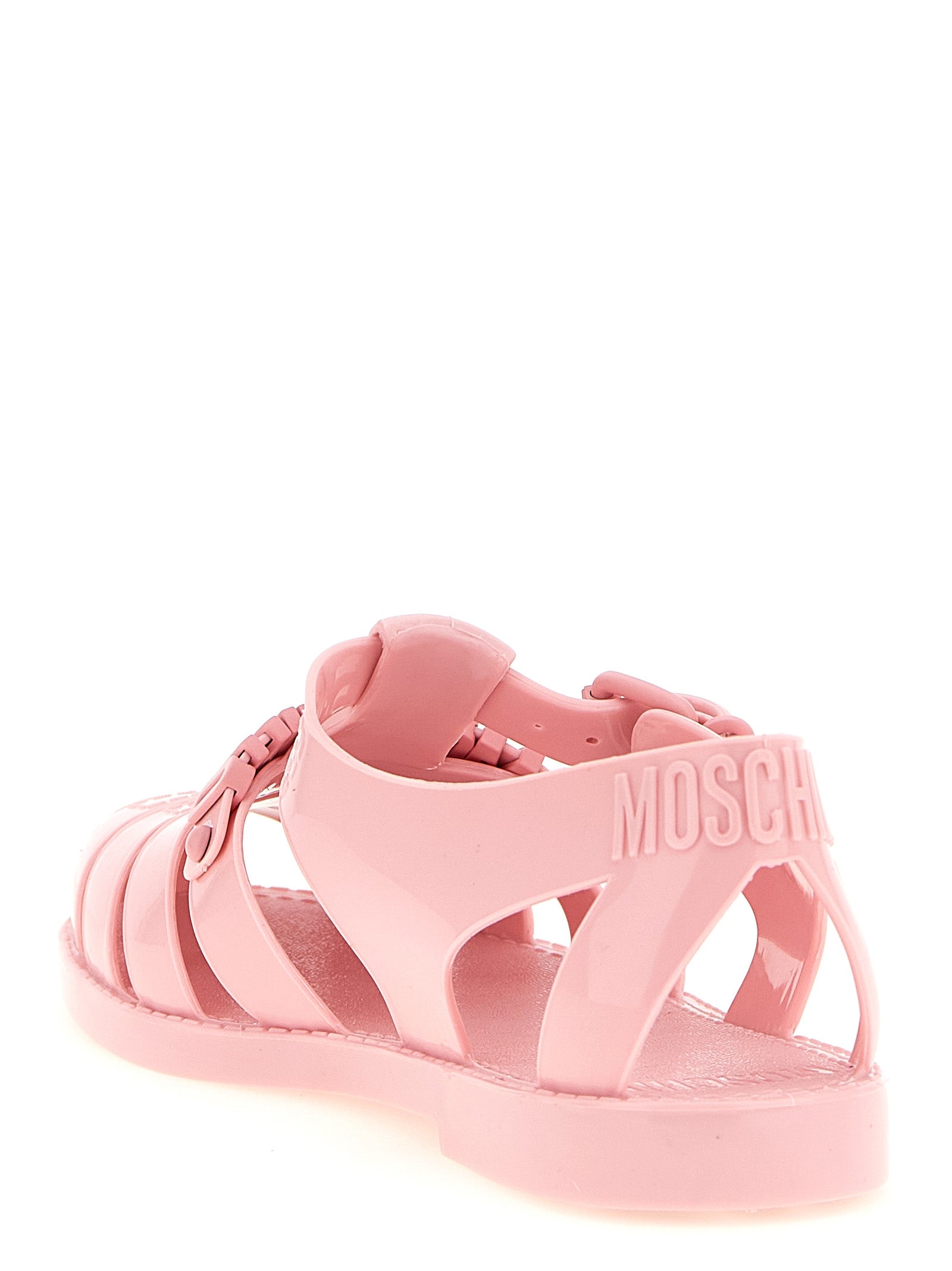 Moschino Pink Jelly Flat Sandals
