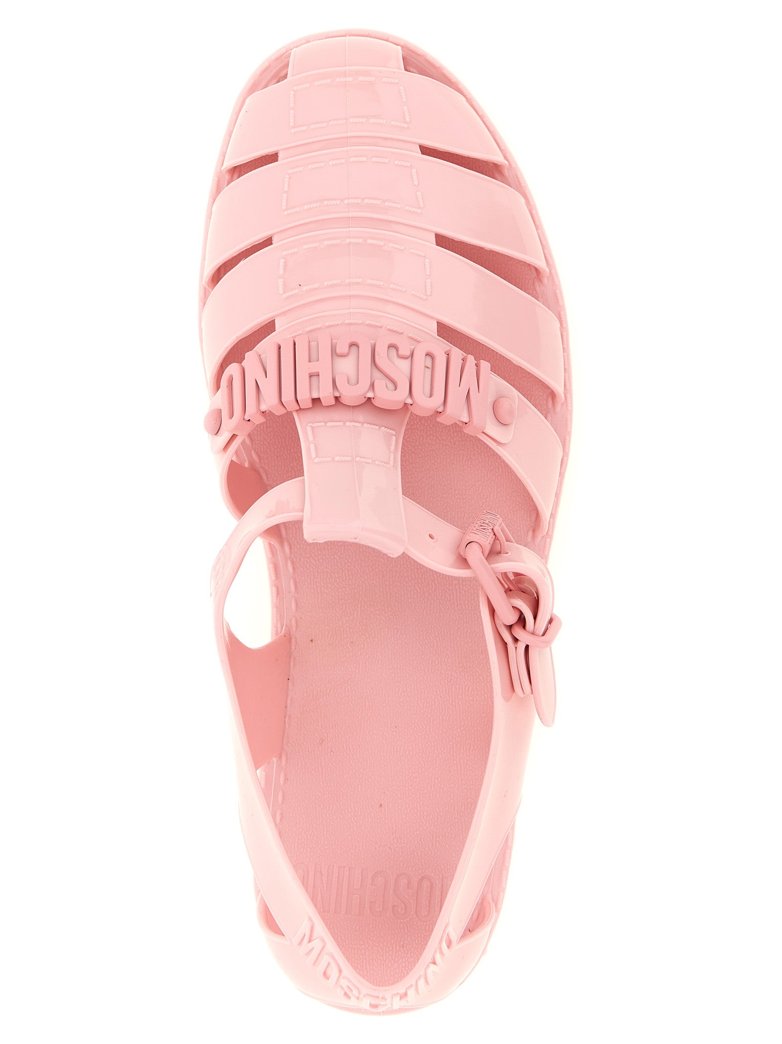 Moschino Pink Jelly Flat Sandals