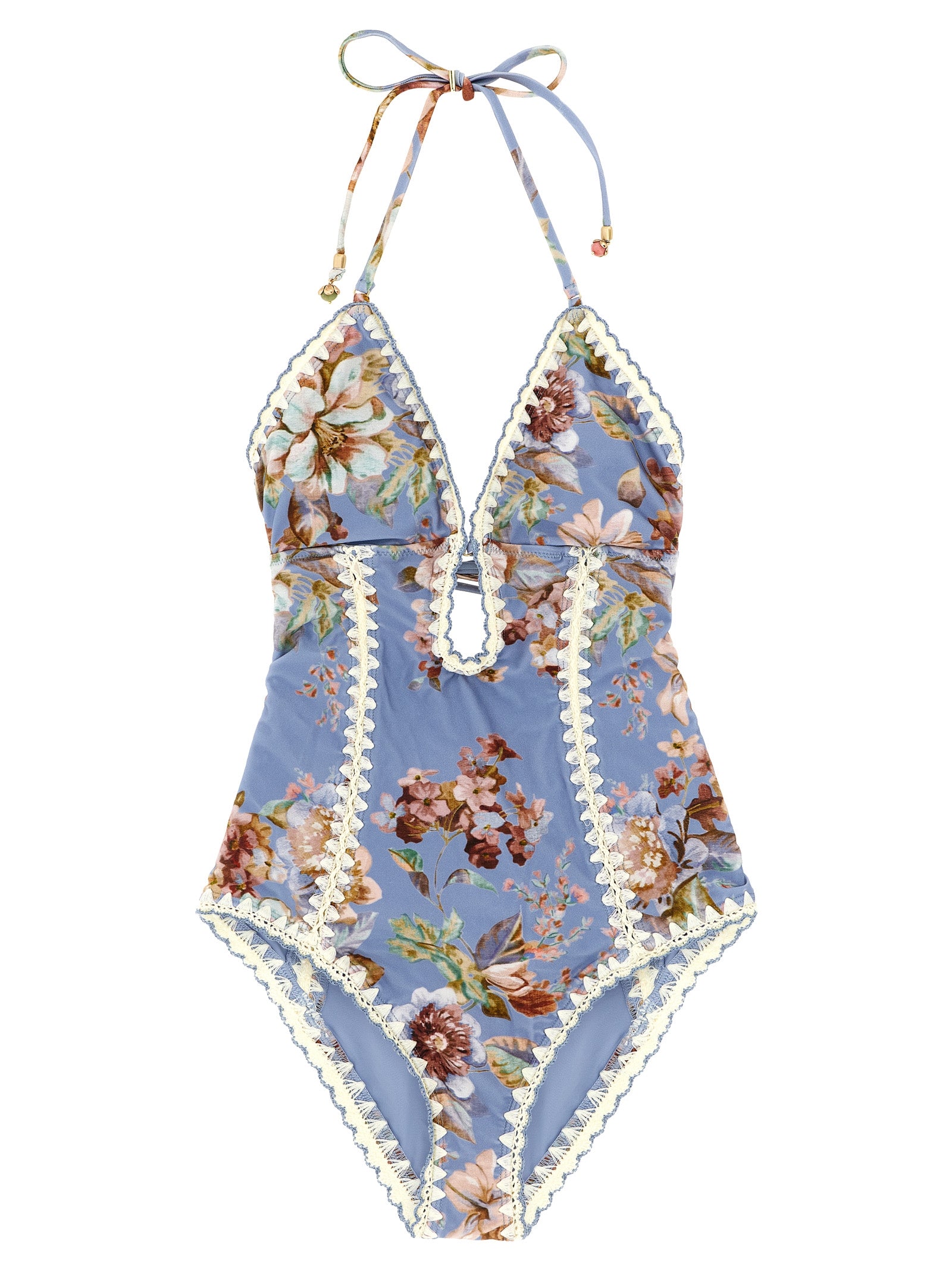 Zimmermann Blue Polyamide One-Piece Swimsuit