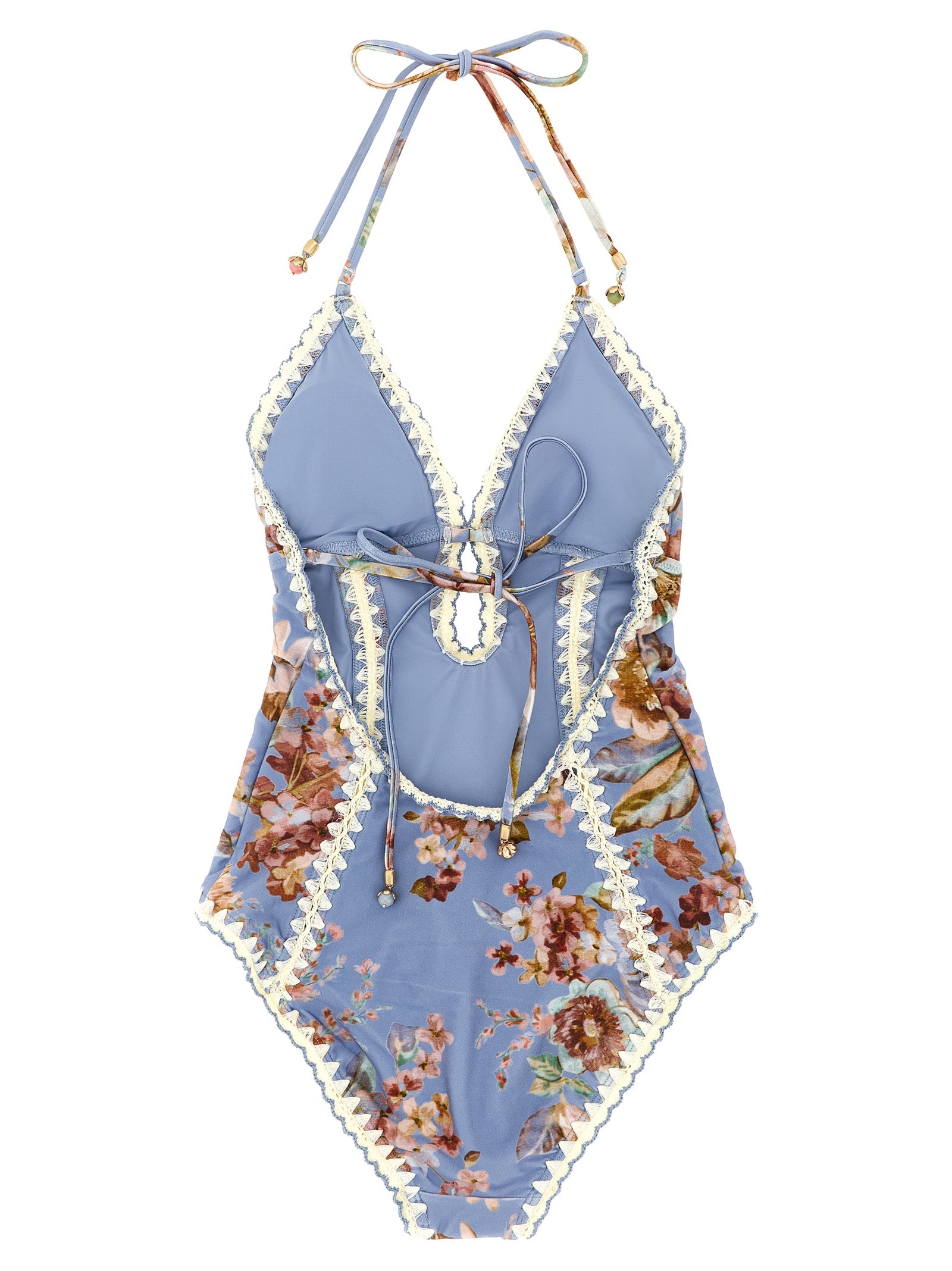 Zimmermann Blue Polyamide One-Piece Swimsuit