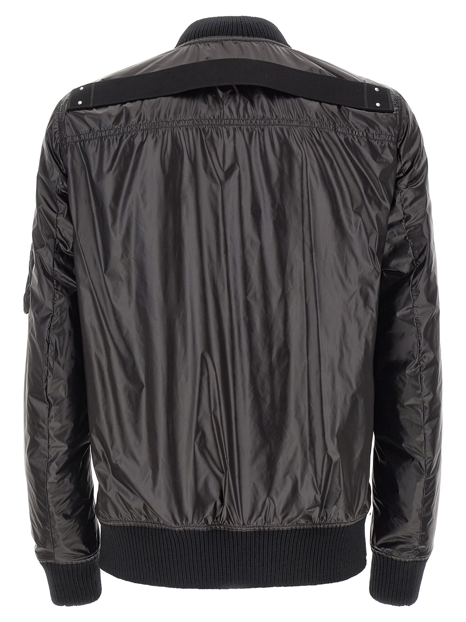 Rick Owens Black Nylon Bomber