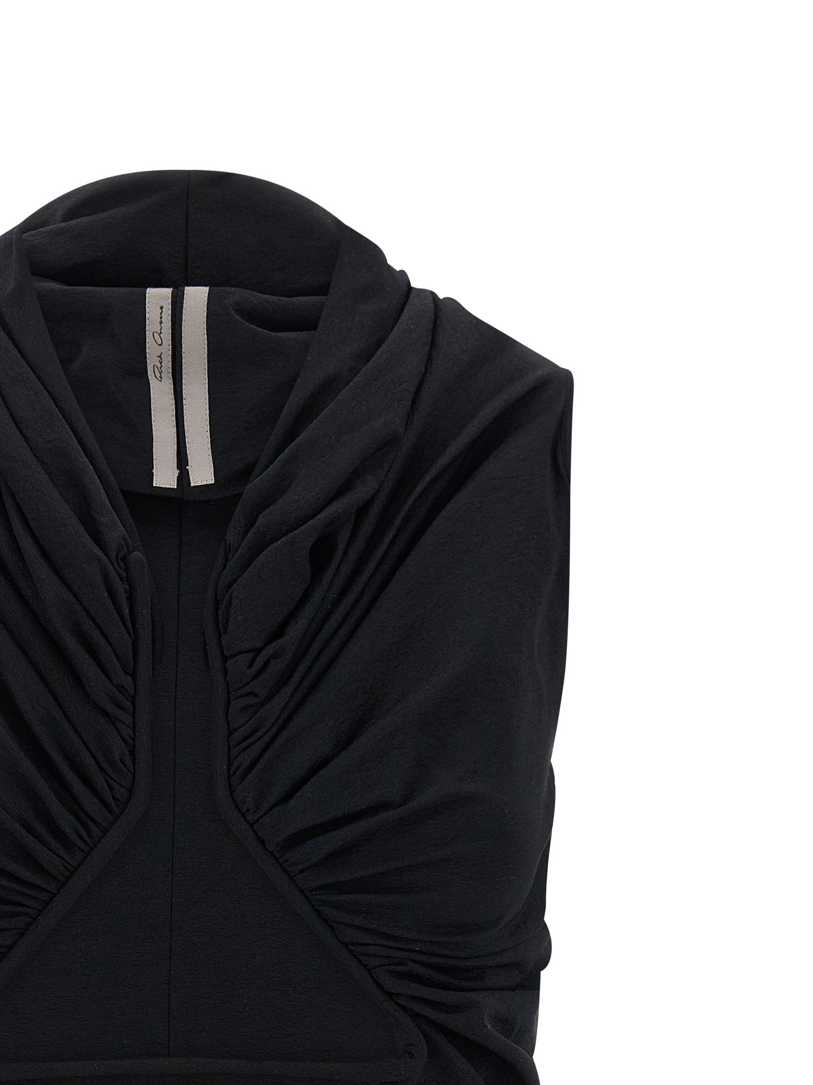 Rick Owens Black Cotton Tank Tops