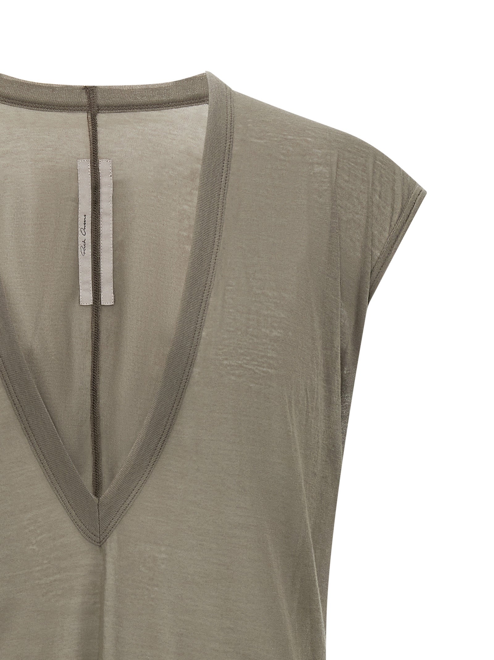 Rick Owens Gray Cotton T-Shirt