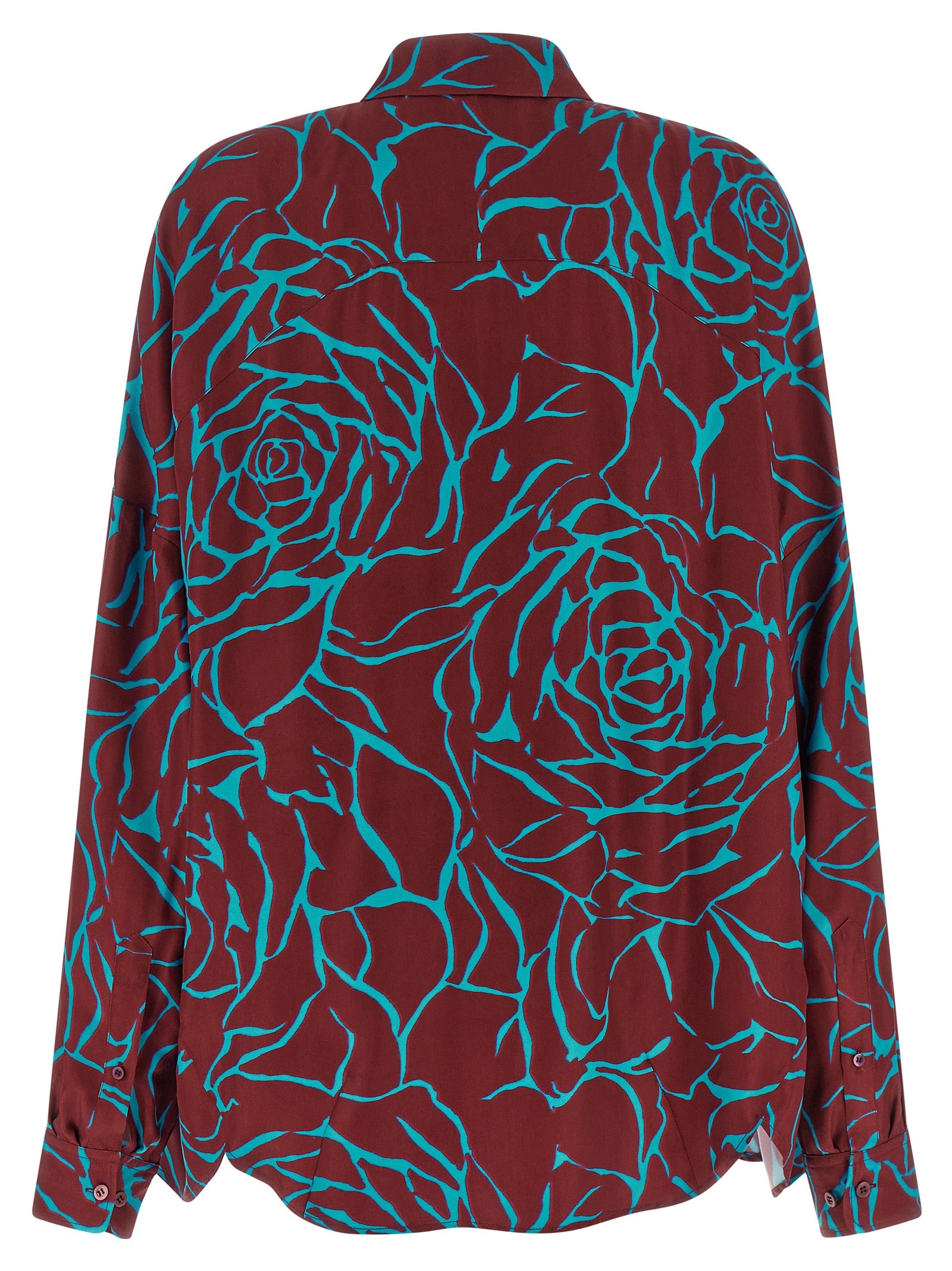 Dries Van Noten Bordeaux Viscose Blouse