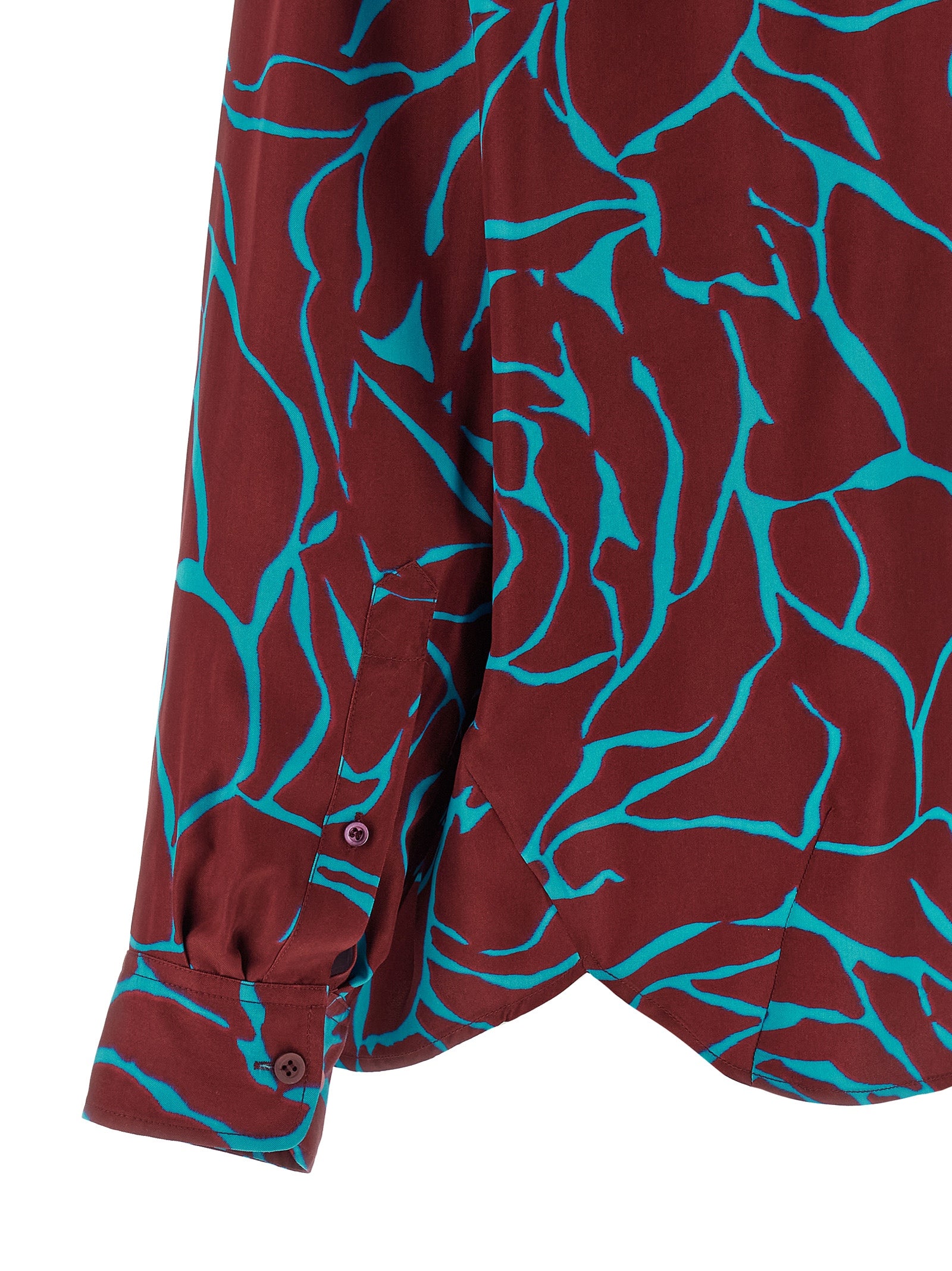 Dries Van Noten Bordeaux Viscose Blouse