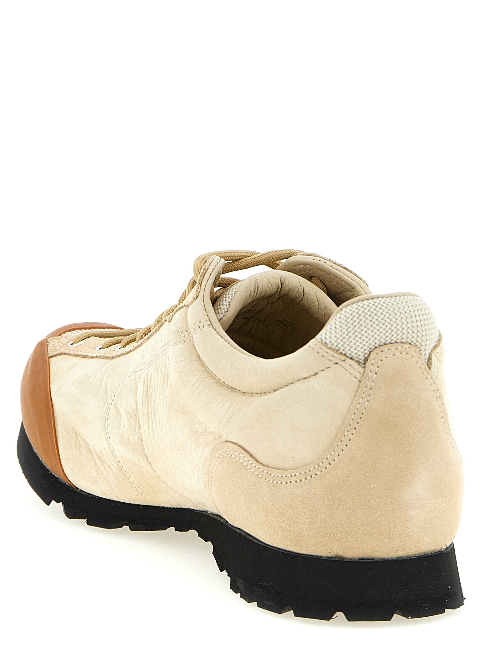Diemme Beige Leather Athletic Sneakers