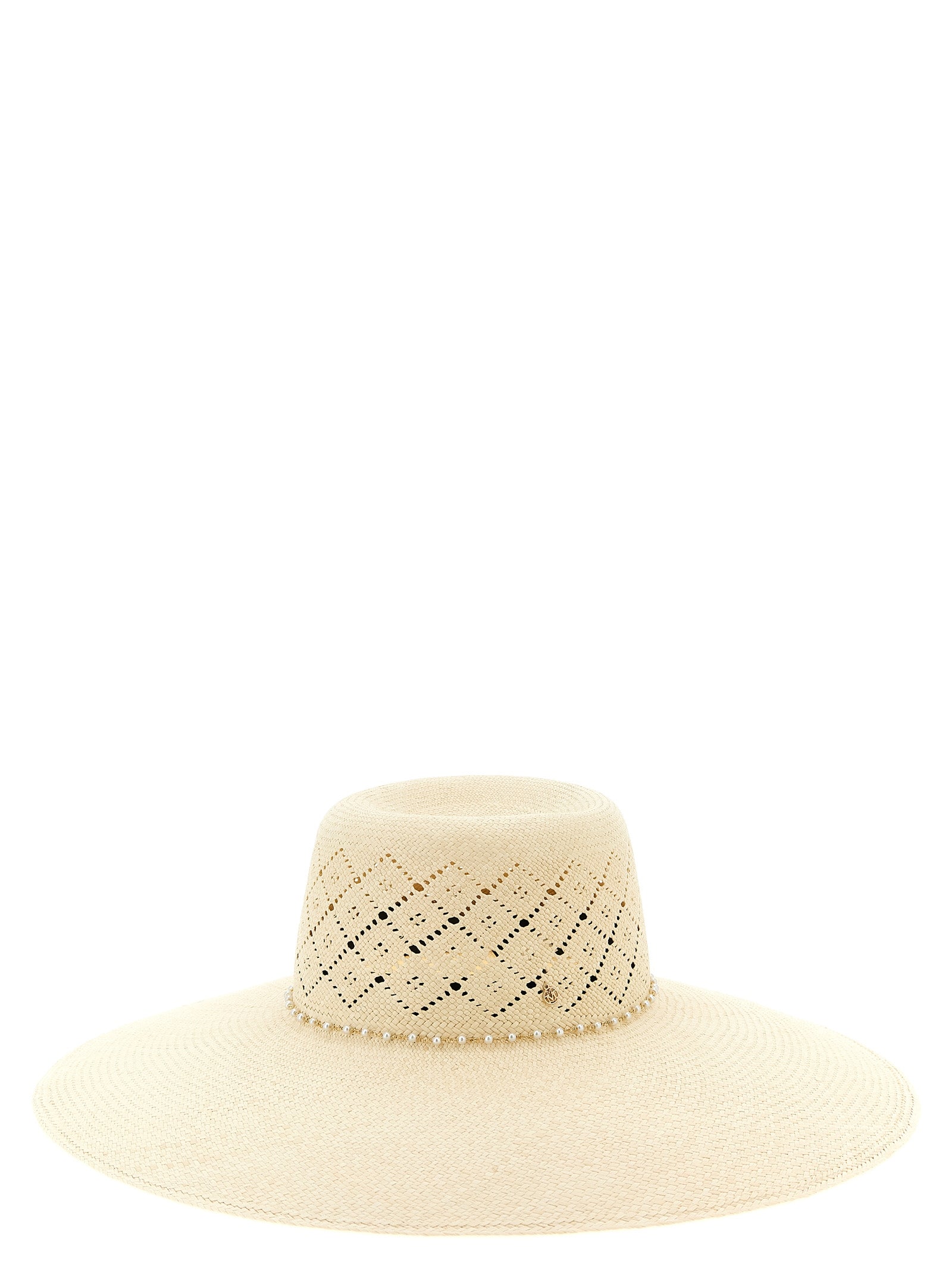 Maison Michel Beige Fabric Sunhat