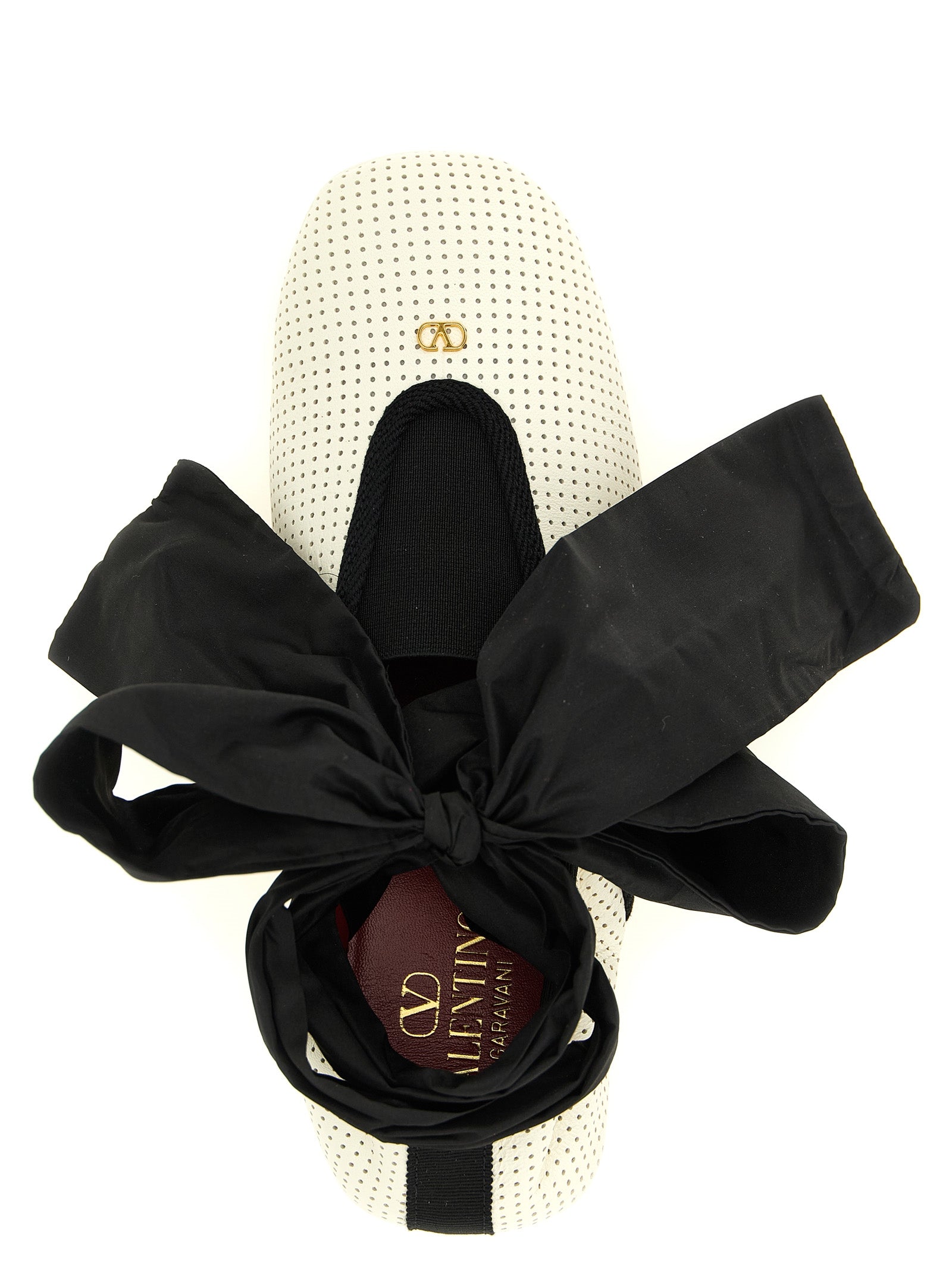 Valentino Garavani Bicolor Lamb Leather Ballet Flats