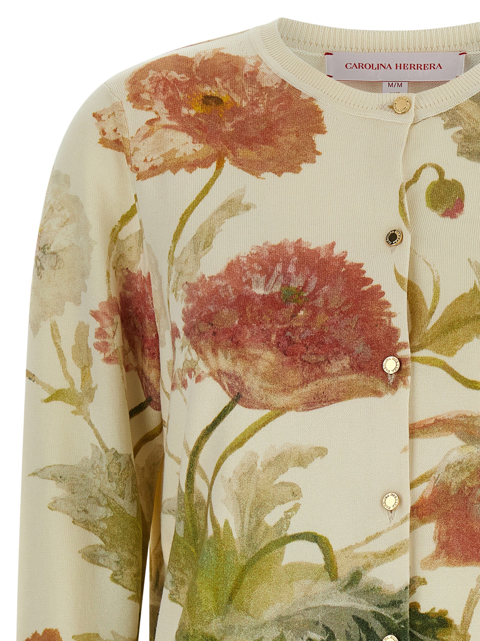 Carolina Herrera White Silk Cardigan